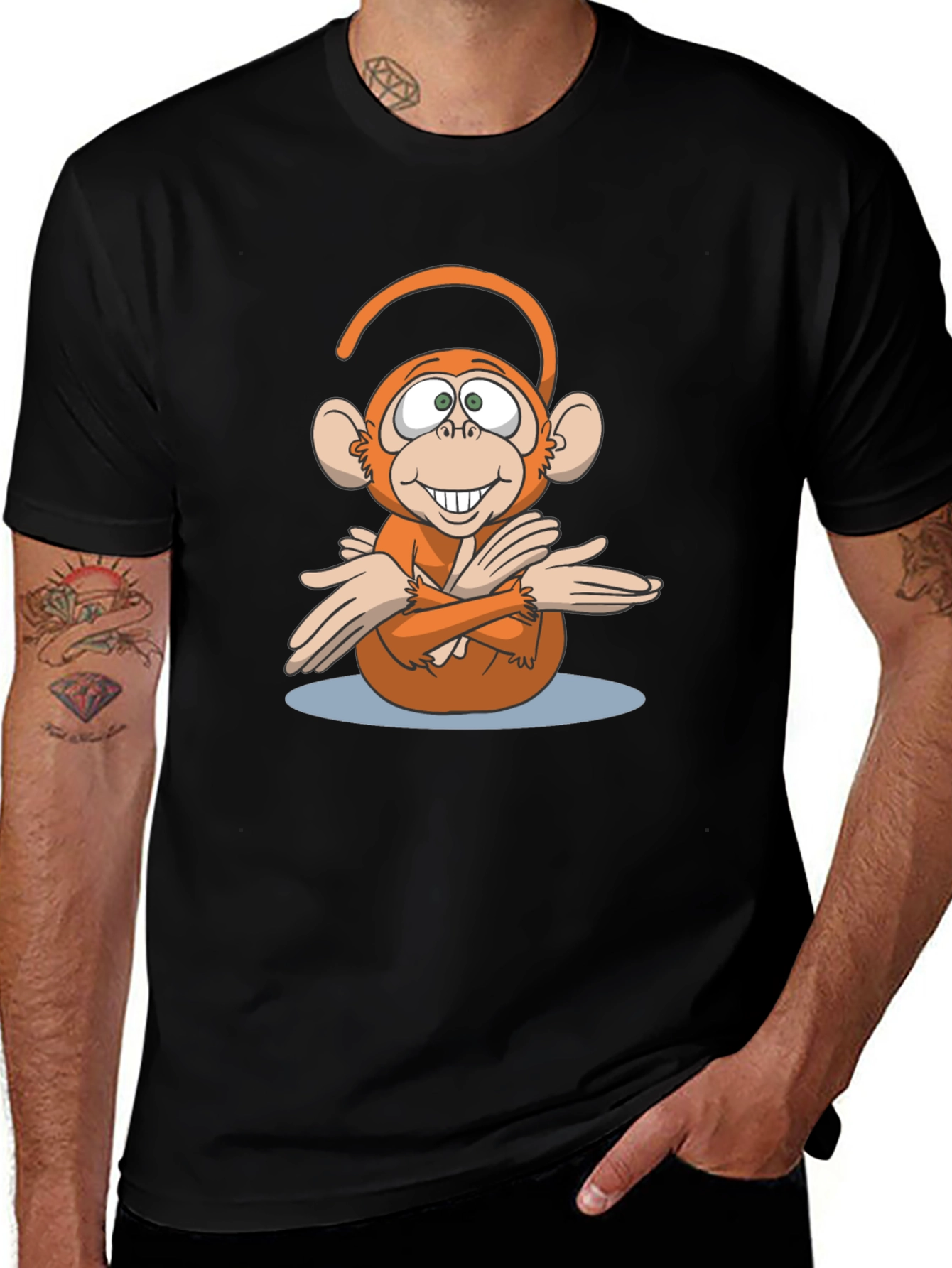 Variant 24 of Funny Monkey Graphic T-Shirt - Soft Cotton Tee