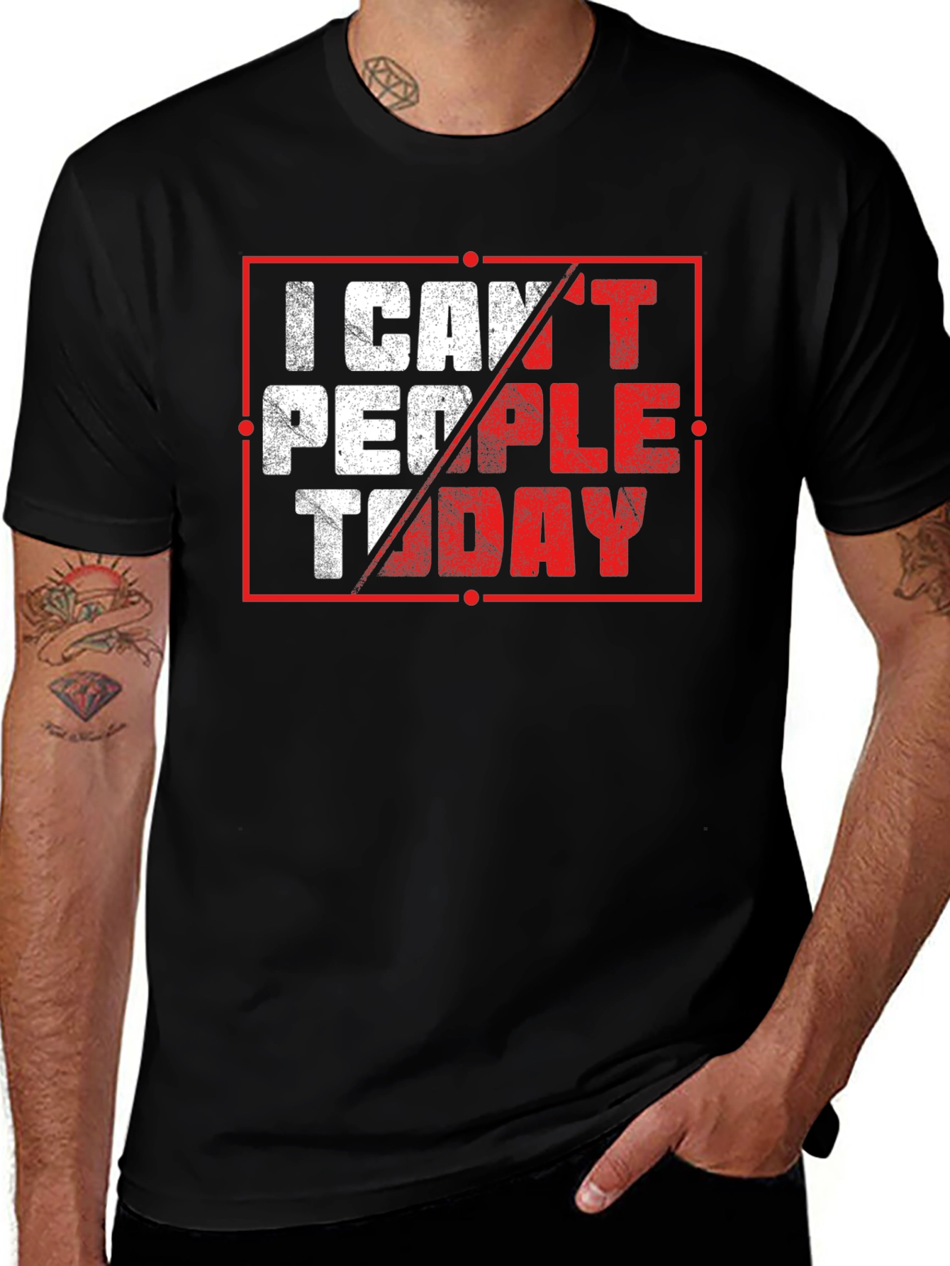 I Can't People Today Graphic T-Shirt