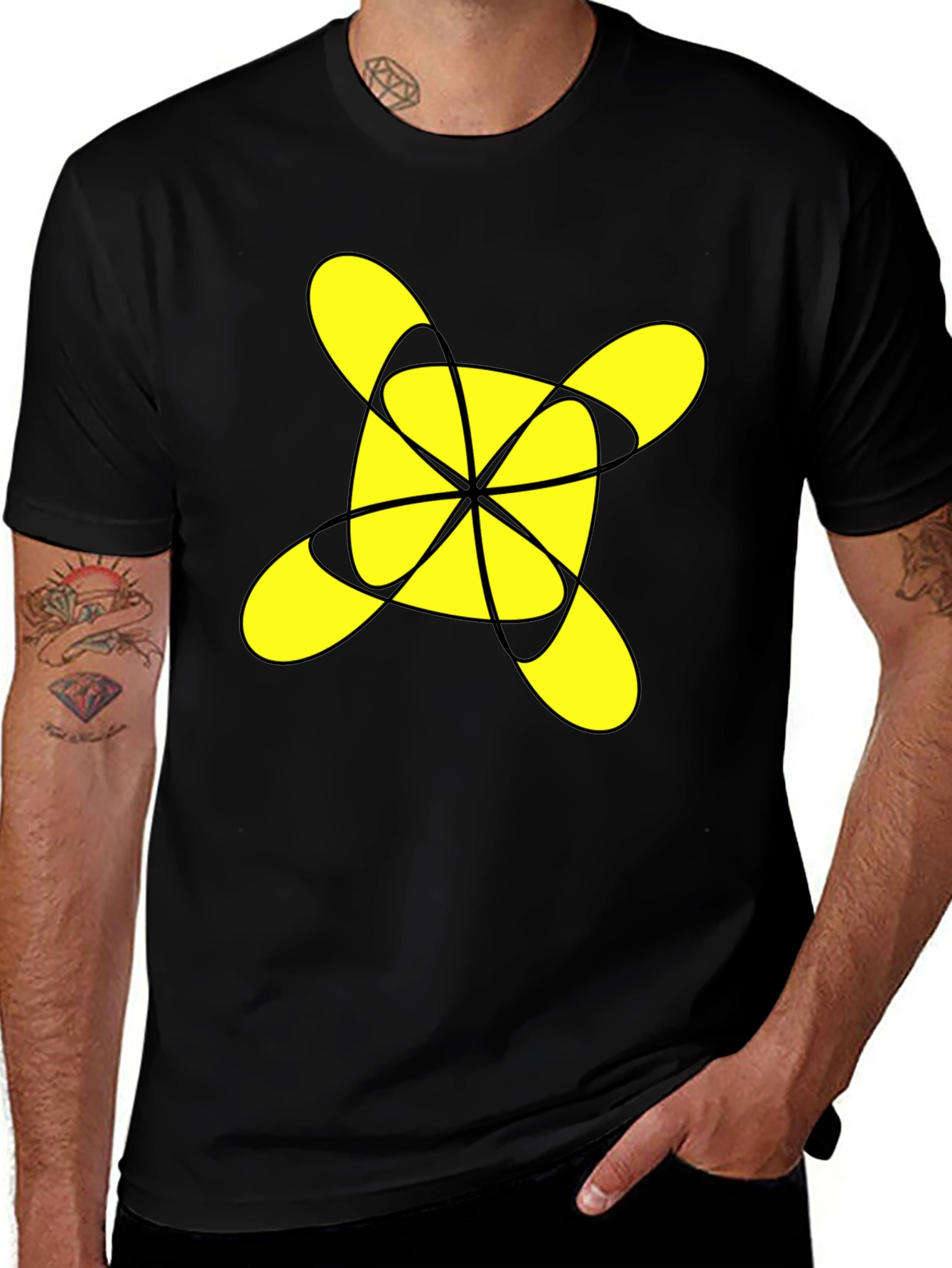Variant 25 of Abstract Graphic Black T-Shirt