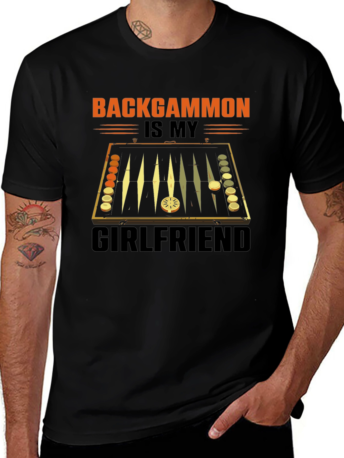 Backgammon is My Girlfriend Graphic T-Shirt