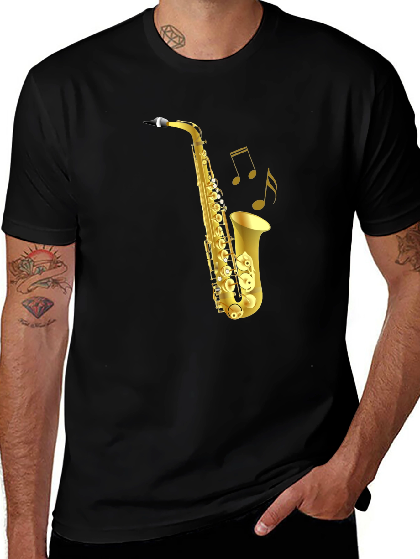 Variant 19 of Saxophone Graphic Tee - Musician's Fashion