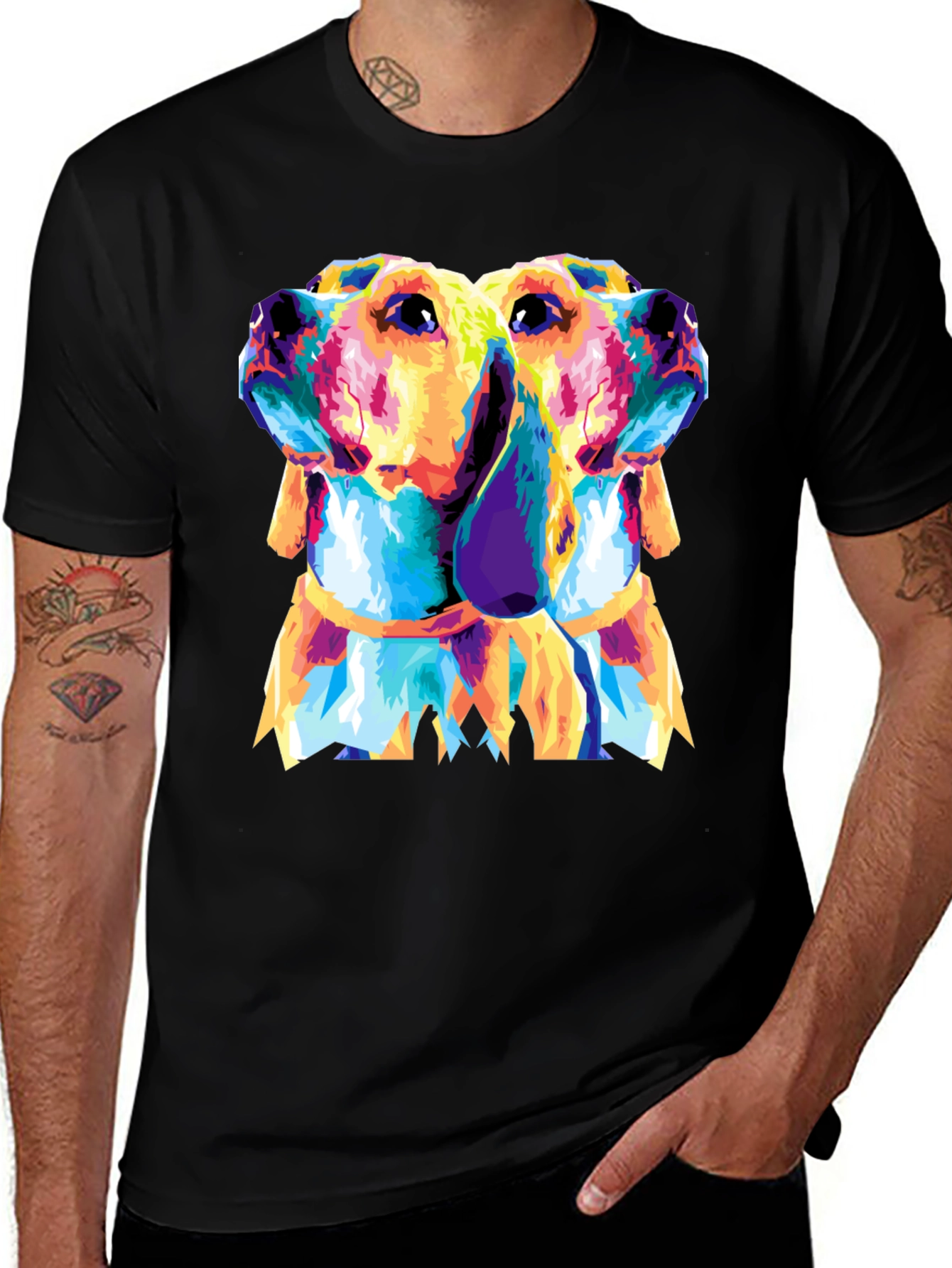 Variant 10 of Abstract Dog Pop Art Graphic Tee