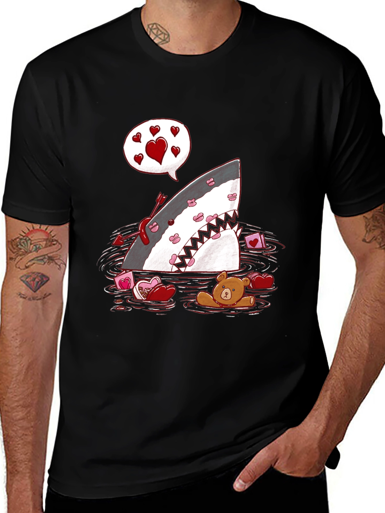 Variant 11 of Valentine's Shark T-Shirt