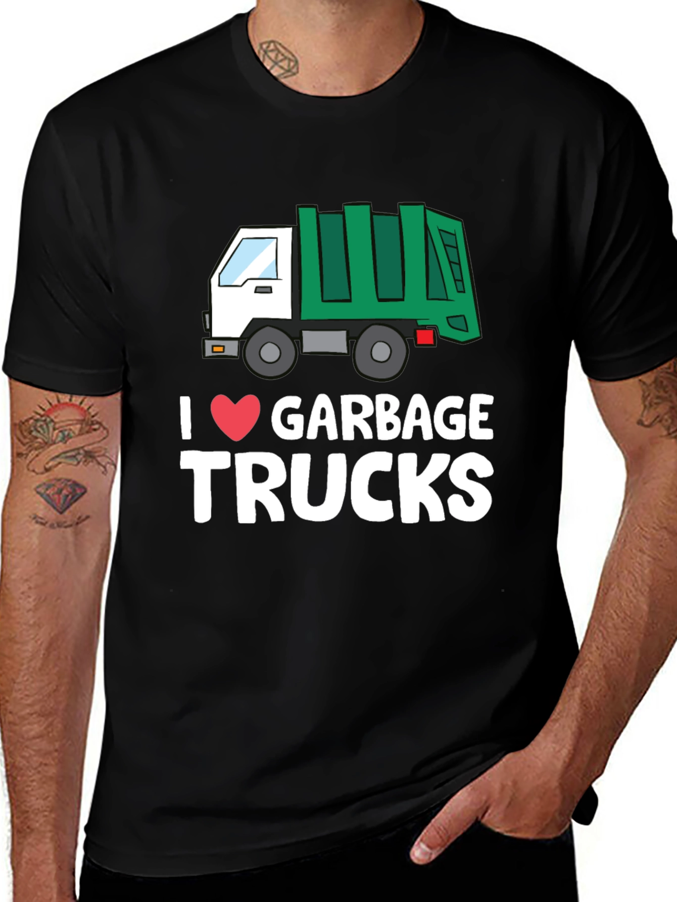 Variant 7 of I Love Garbage Trucks T-Shirt - Fun Graphic Tee