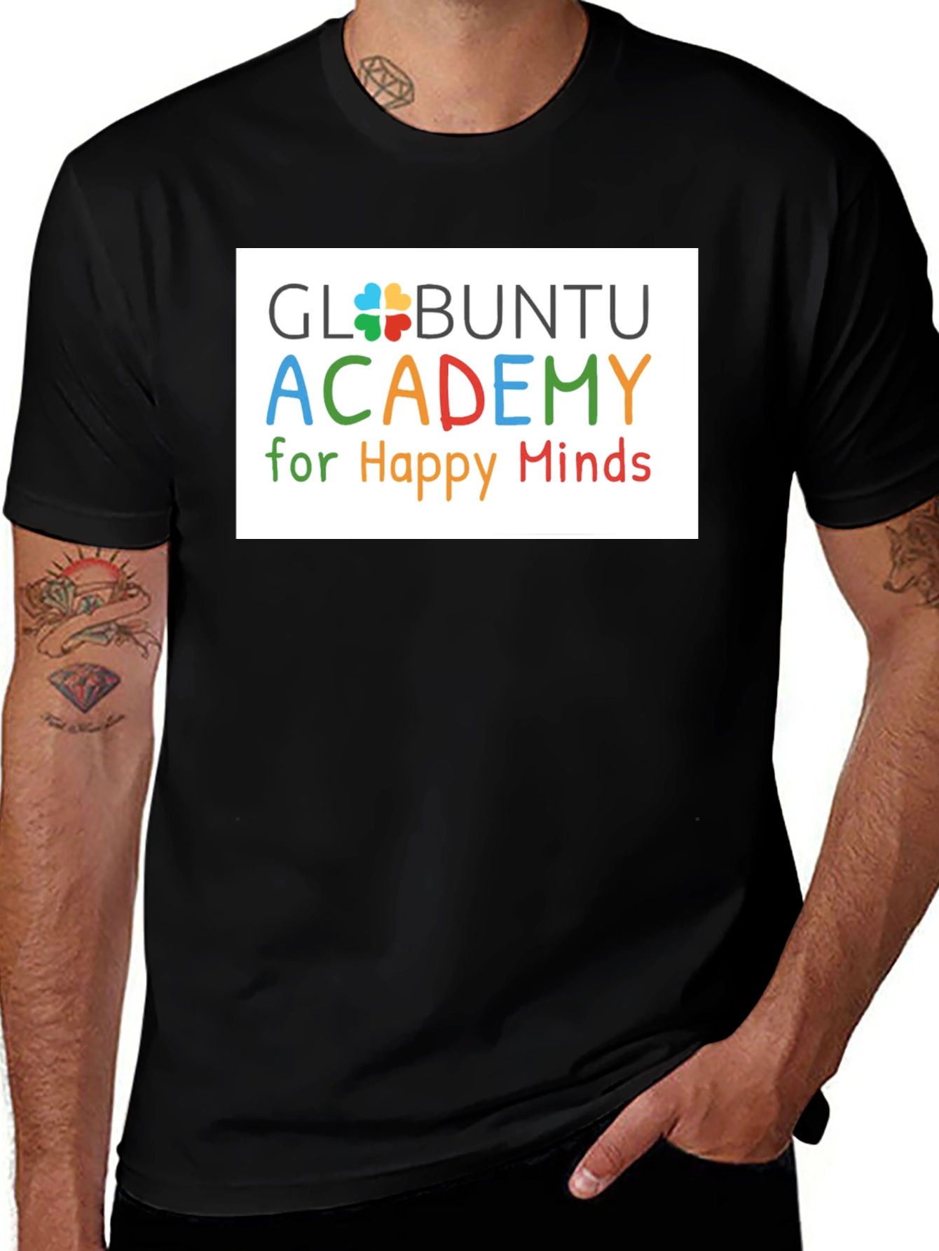 Variant 20 of Globuntu Academy T-Shirt: Happy Minds Education