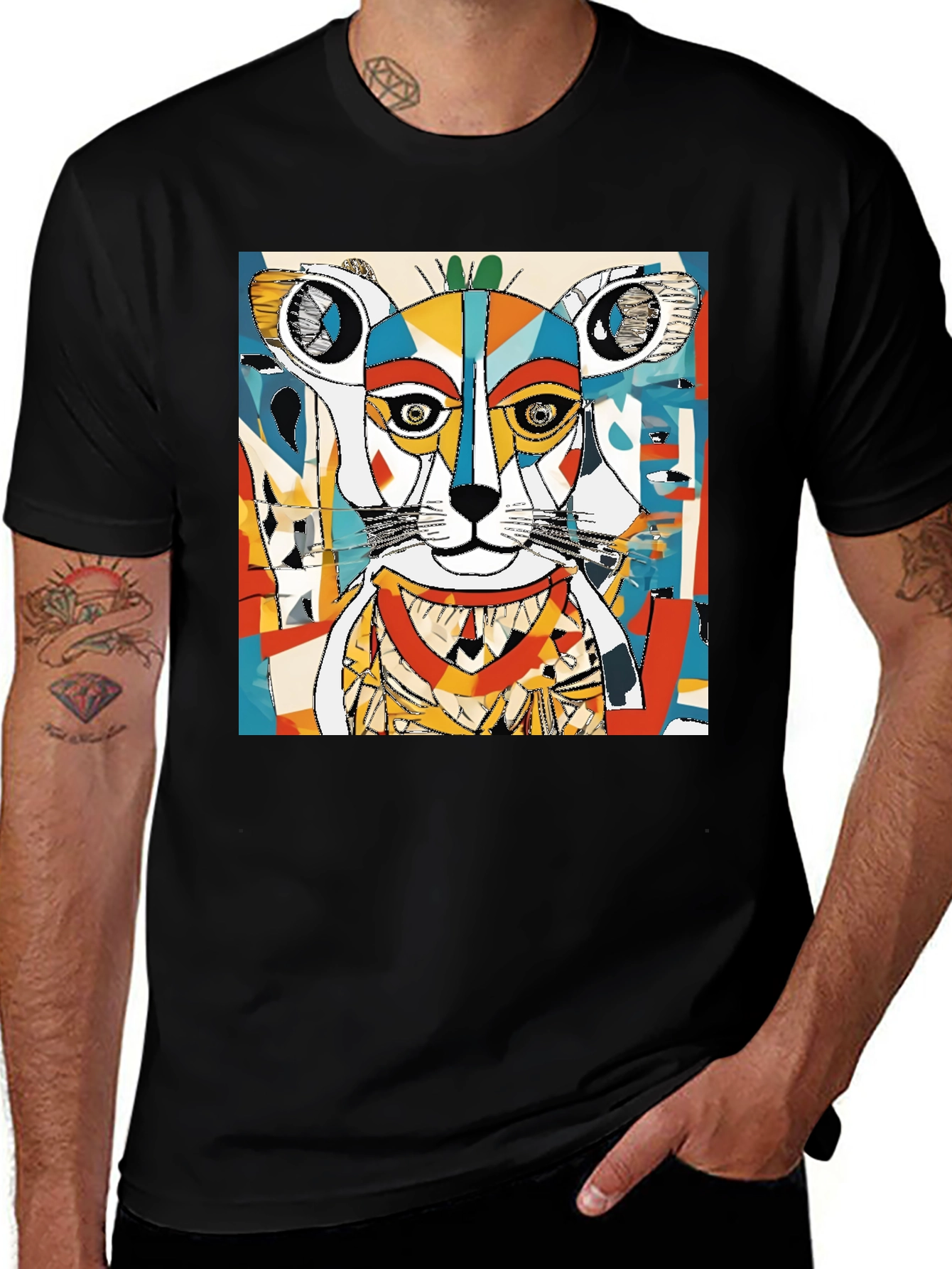 Variant 26 of Abstract Animal Art Tee - Unique Graphic Design
