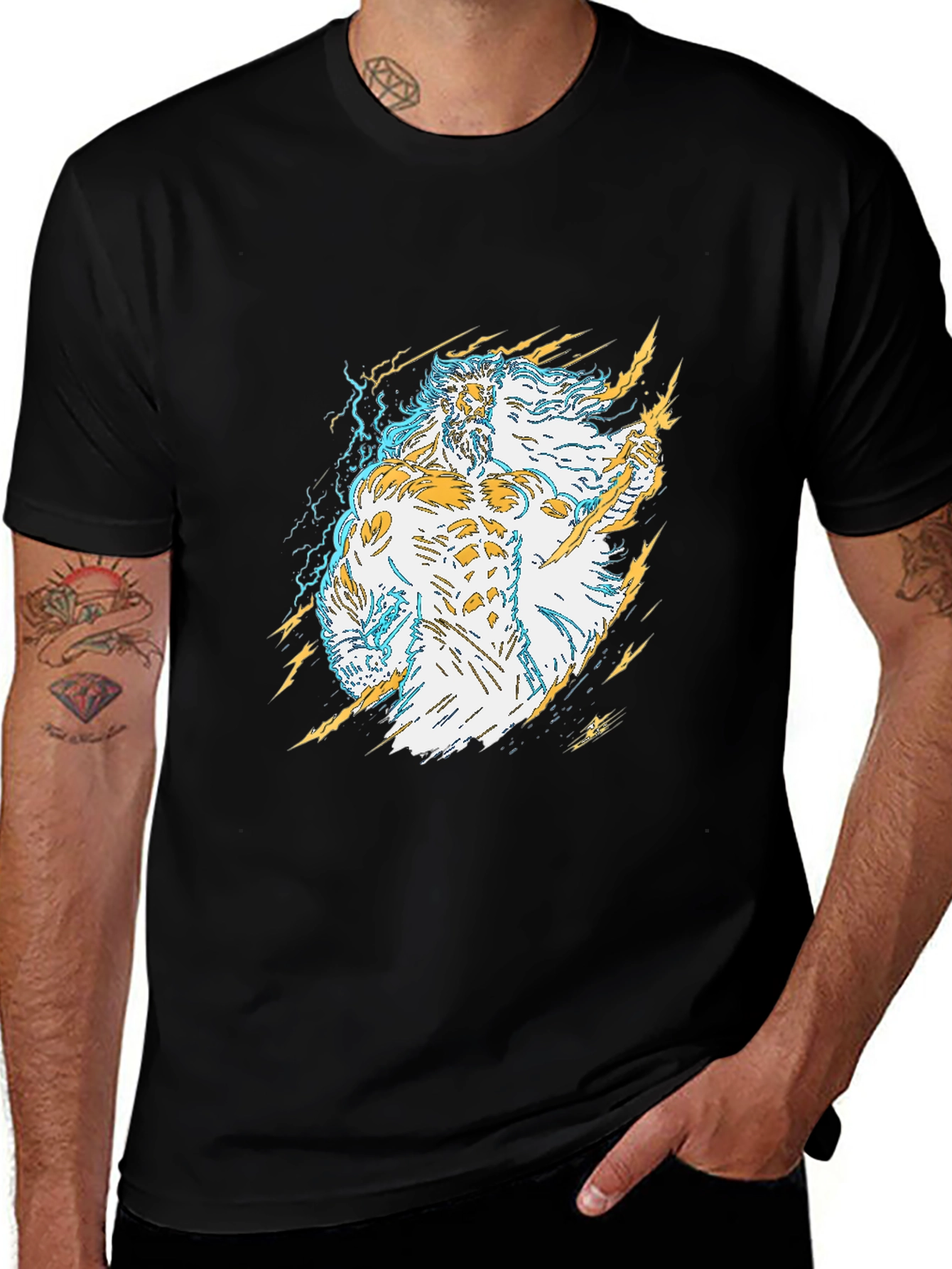 Graphic Zeus T-Shirt - Black
