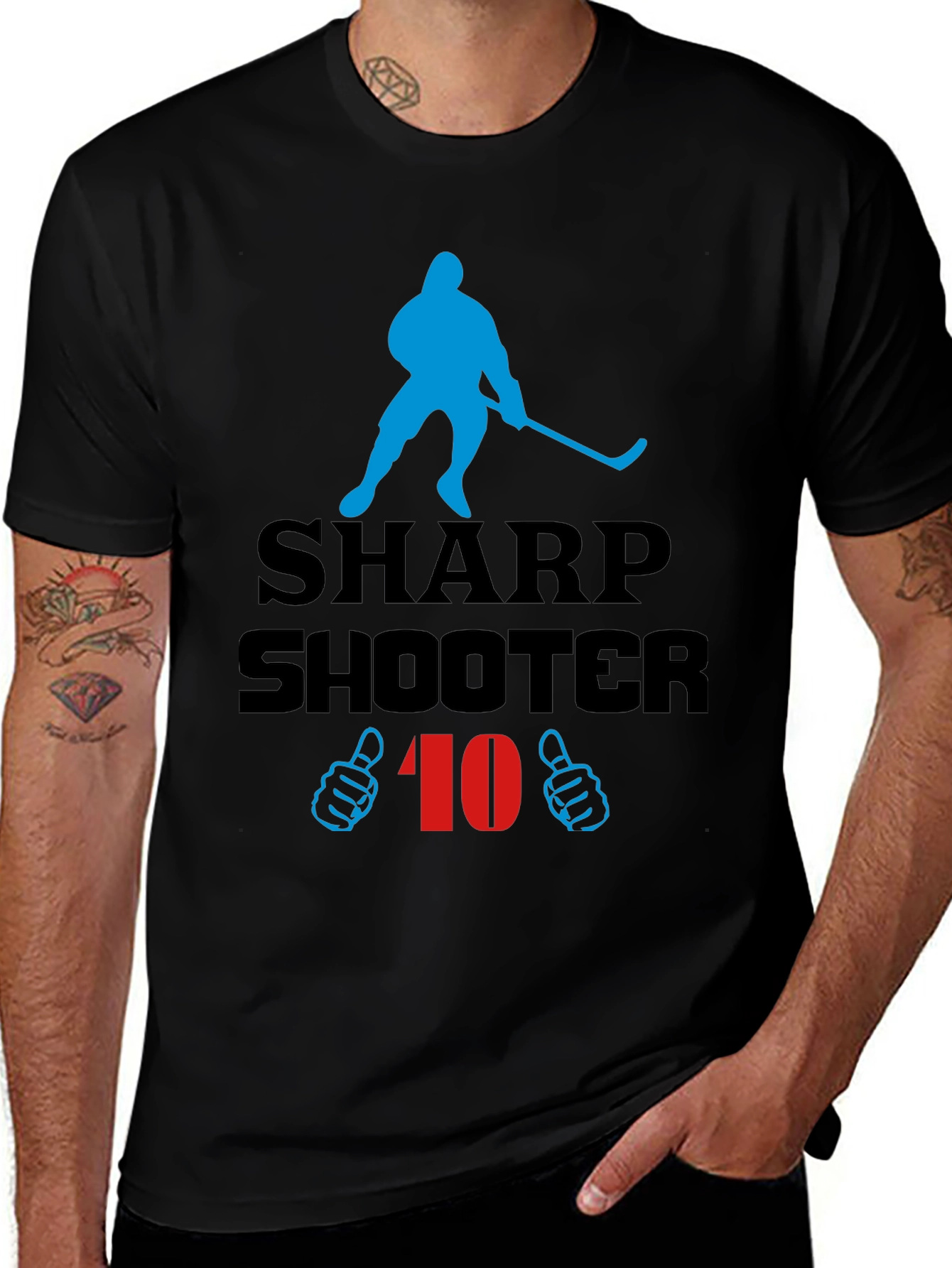 Variant 12 of Sharp Shooter Hockey 40th Birthday T-Shirt