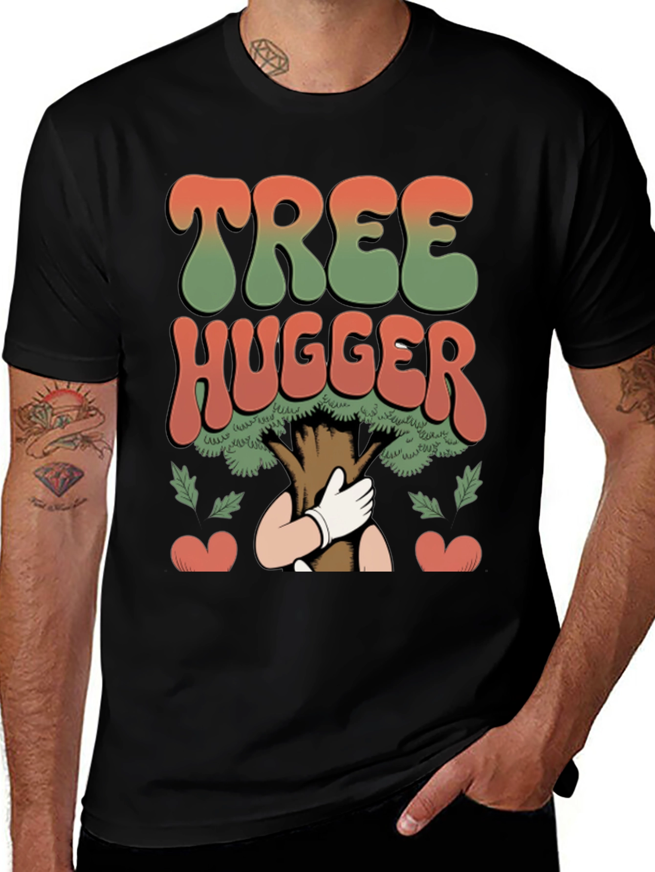 Variant 16 of Tree Hugger Graphic T-Shirt - Environmental Tee