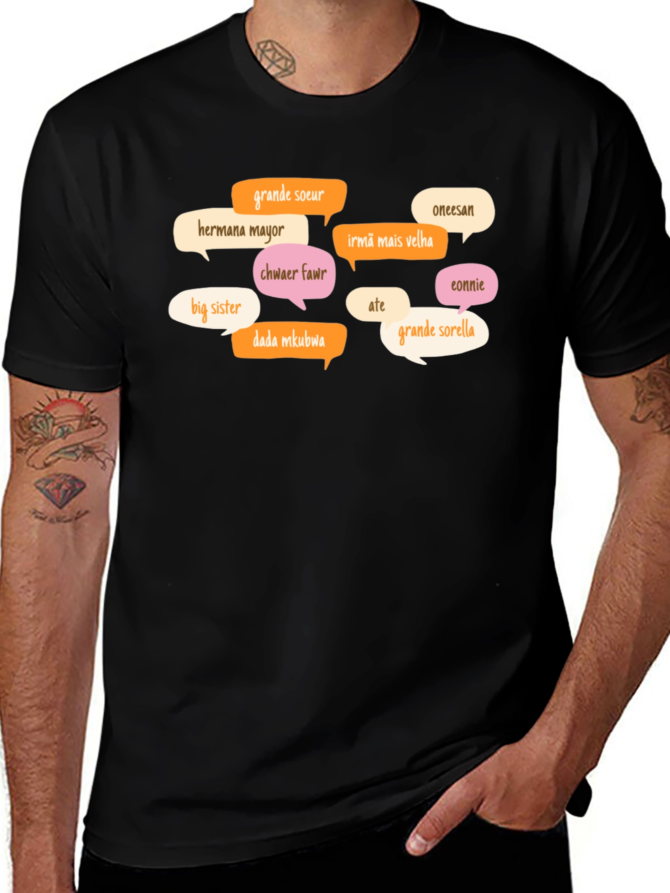 Variant 11 of Big Sister T-Shirt - Languages of Love