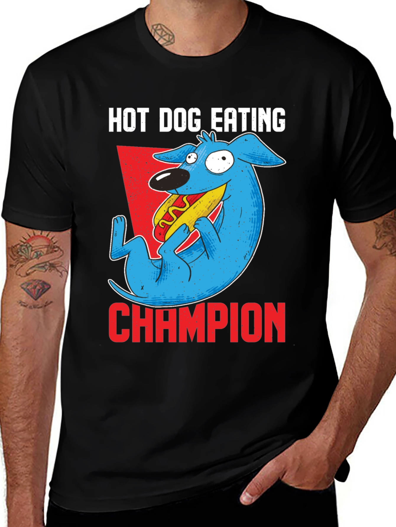 Variant 15 of Hot Dog Eating Champion T-Shirt - Fun Graphic Tee