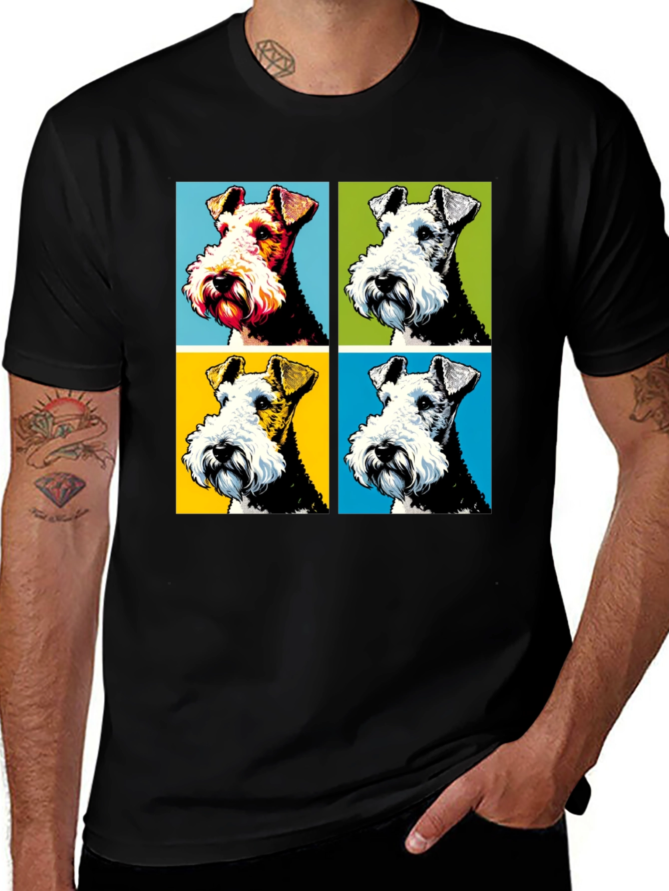 Variant 8 of Dog Pop Art Graphic T-Shirt - Stylish Canine Tee