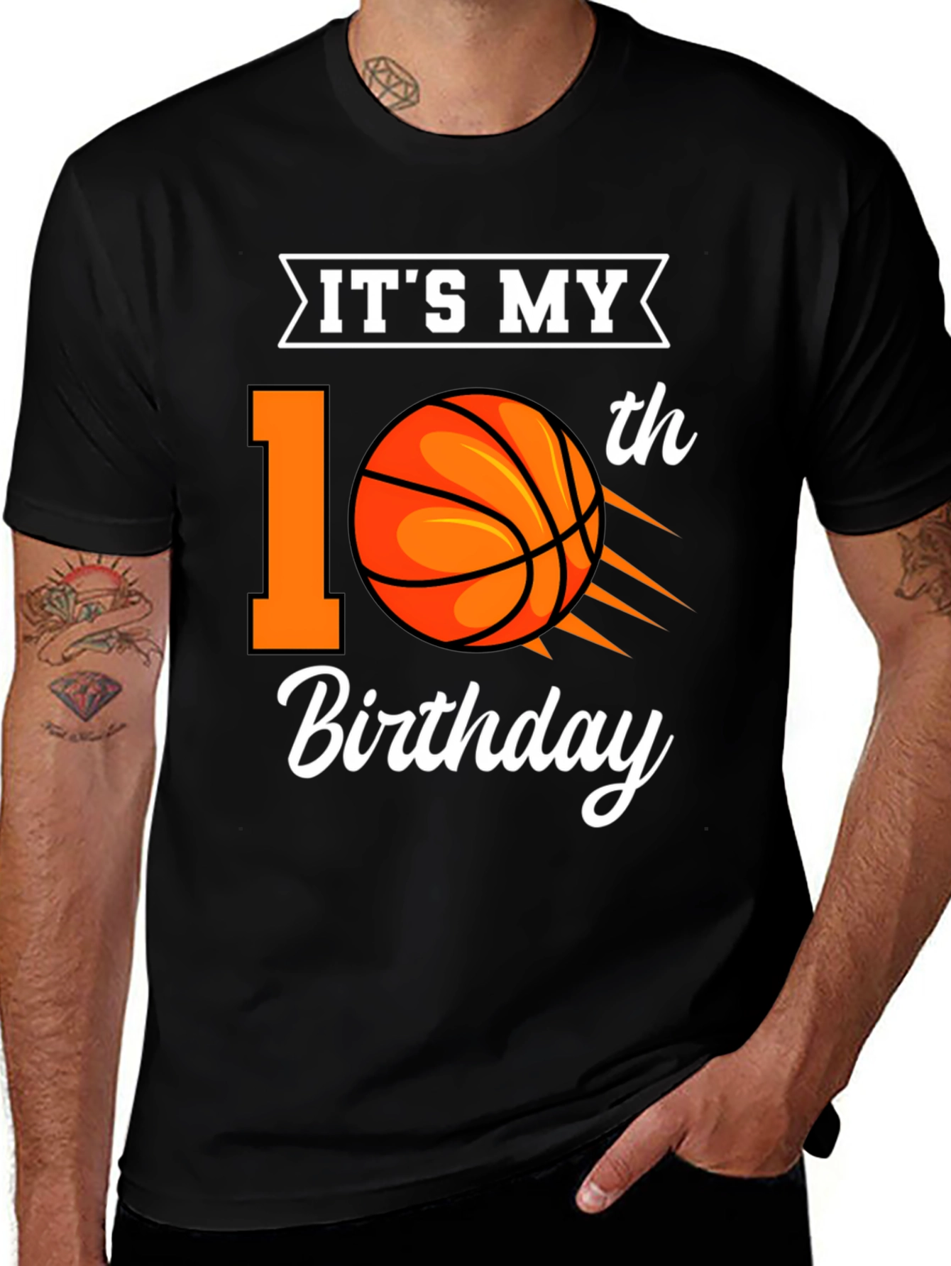 Variant 24 of Basketball 10th Birthday T-Shirt