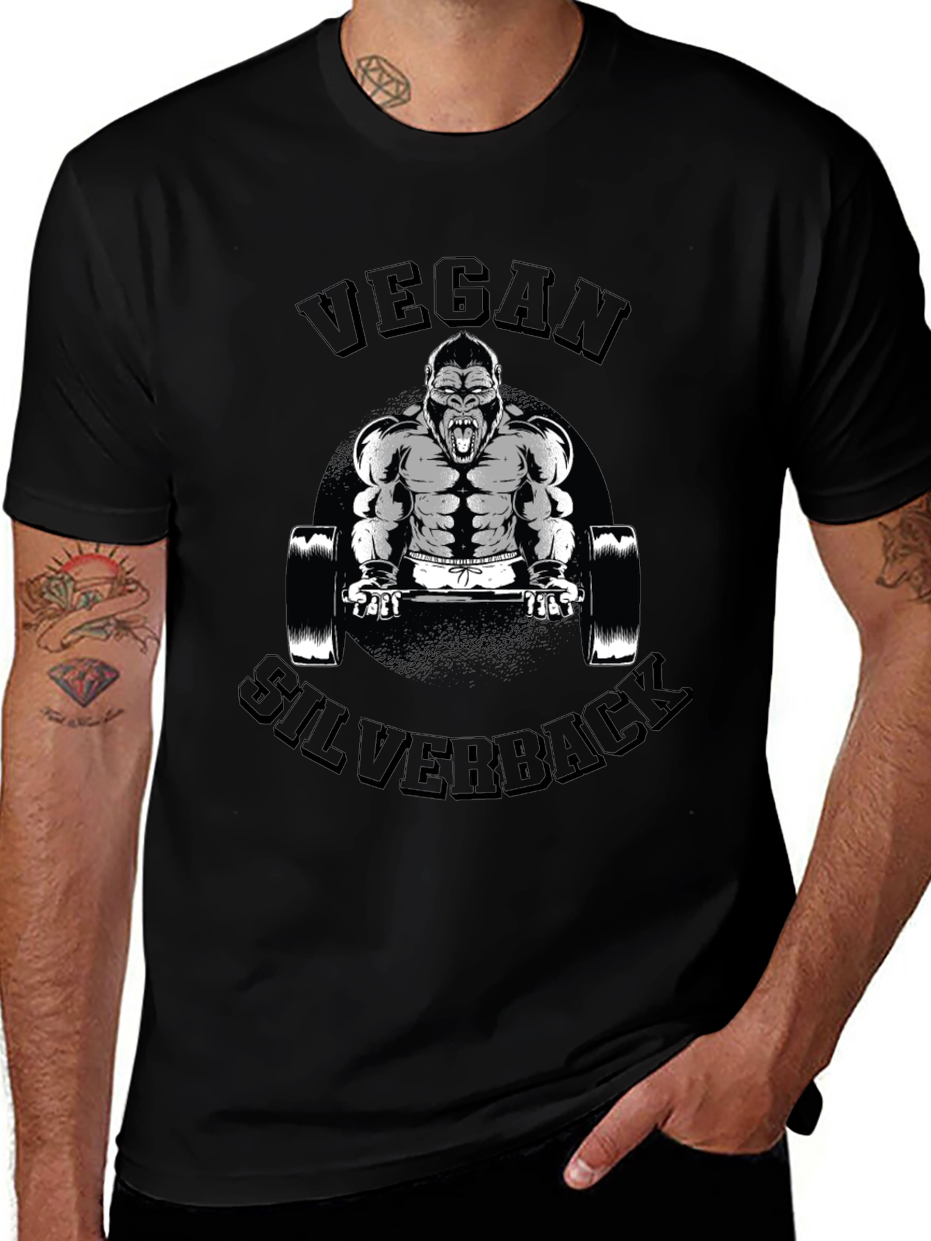 Variant 2 of Vegan Silverback Gorilla Gym T-Shirt