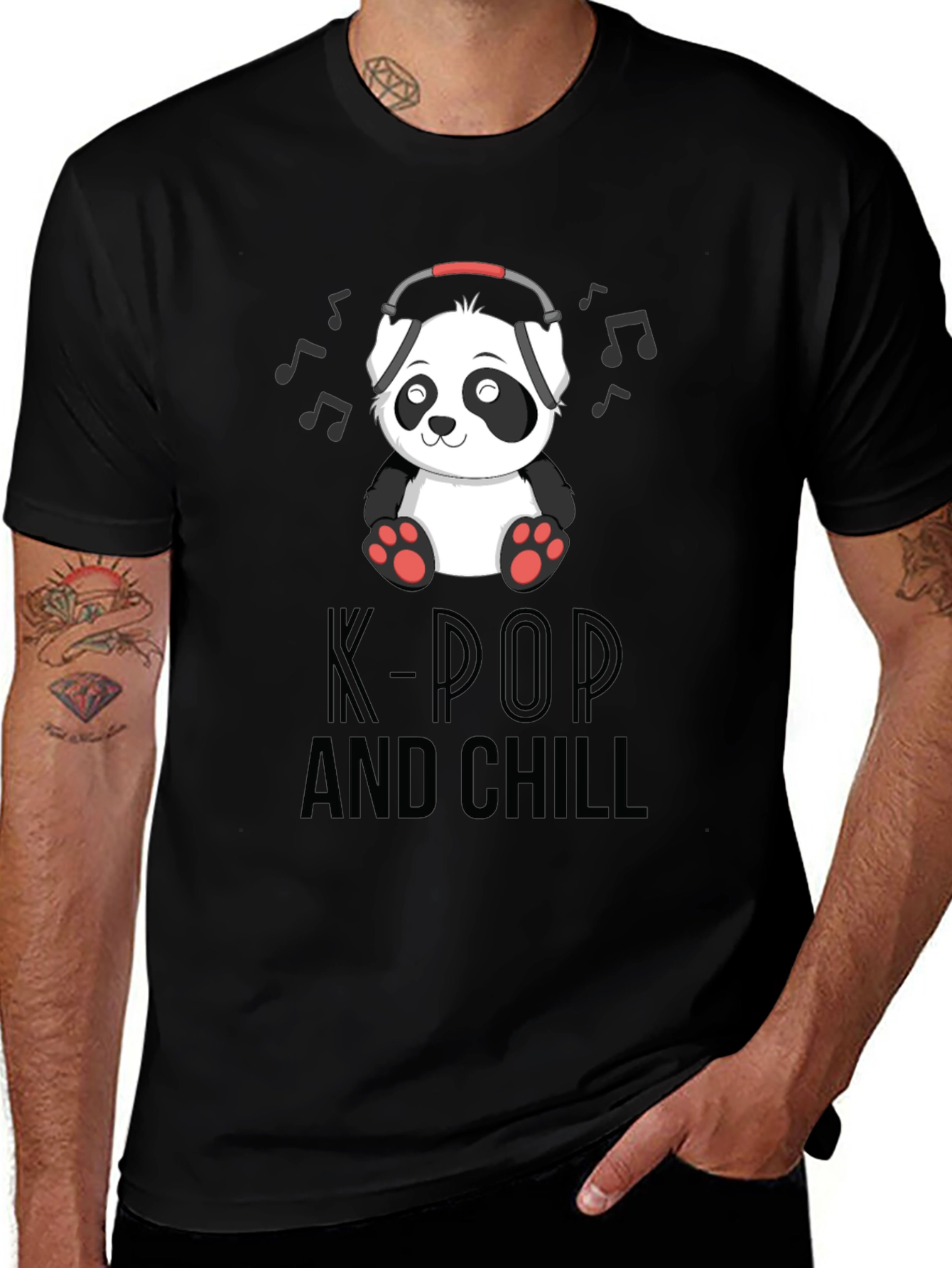 Variant 10 of K-Pop and Chill Panda Graphic Tee
