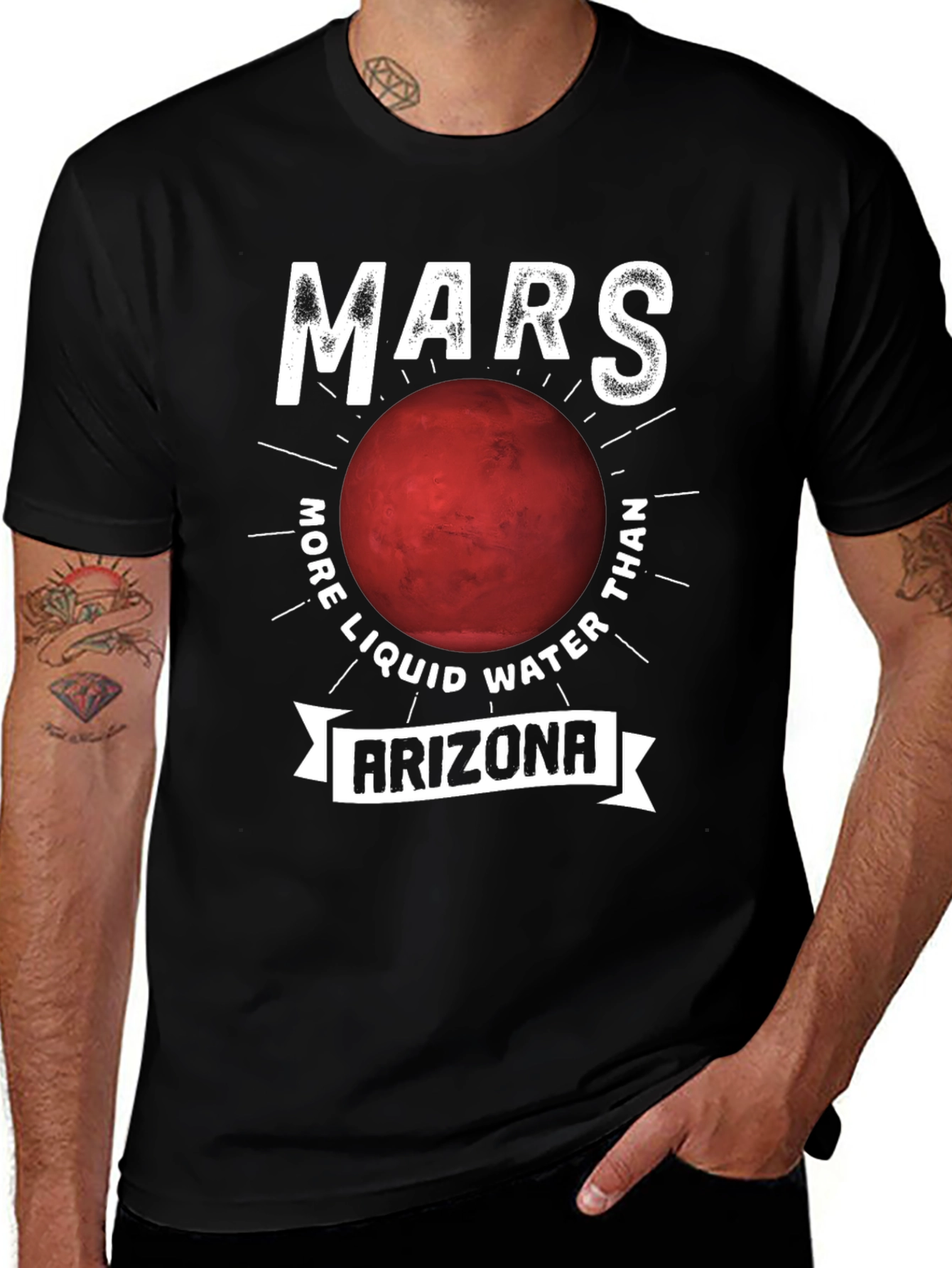 Variant 3 of Mars Arizona Graphic T-Shirt - Funny Space Tee