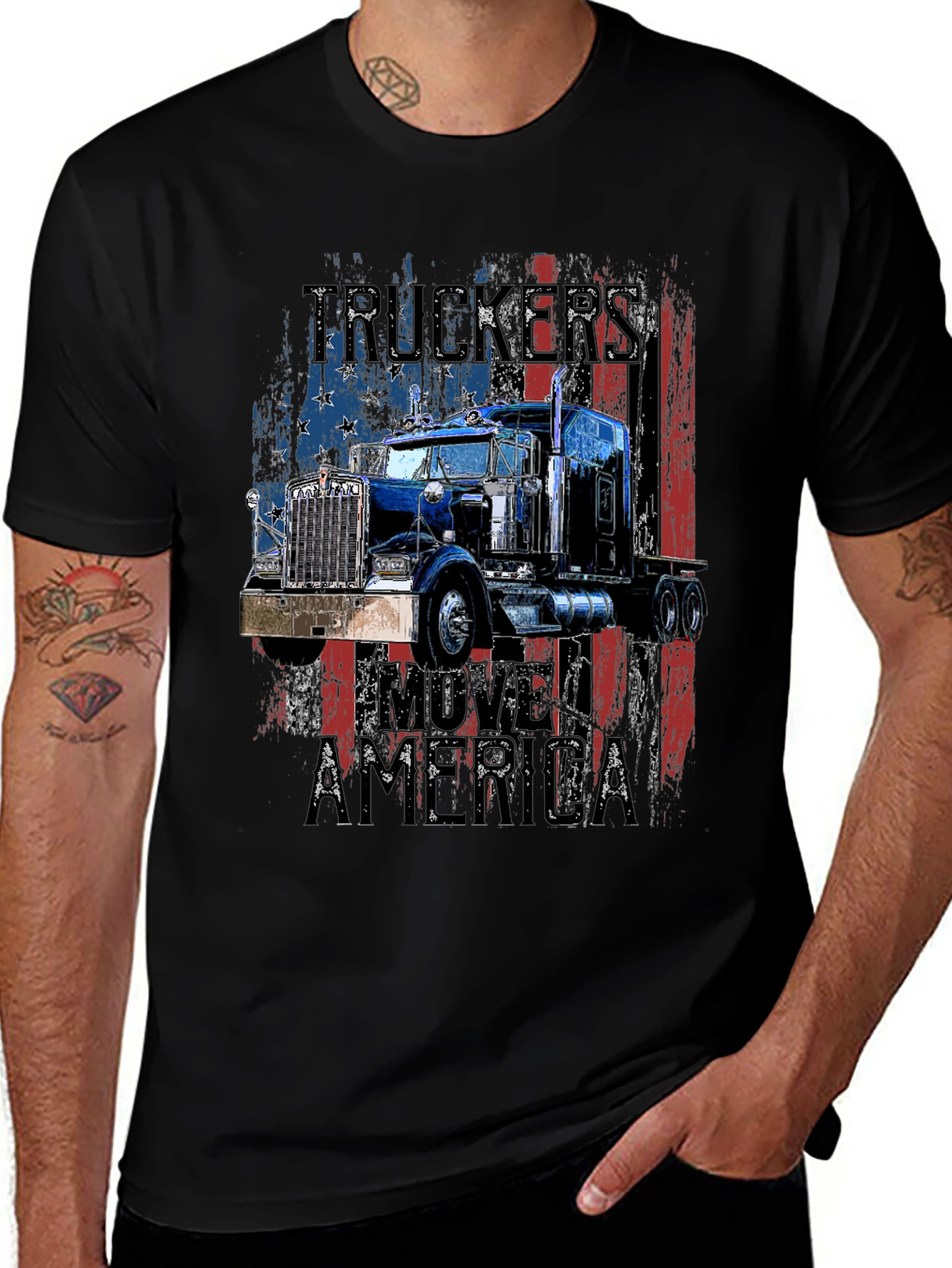 Variant 16 of Truckers United America T-Shirt