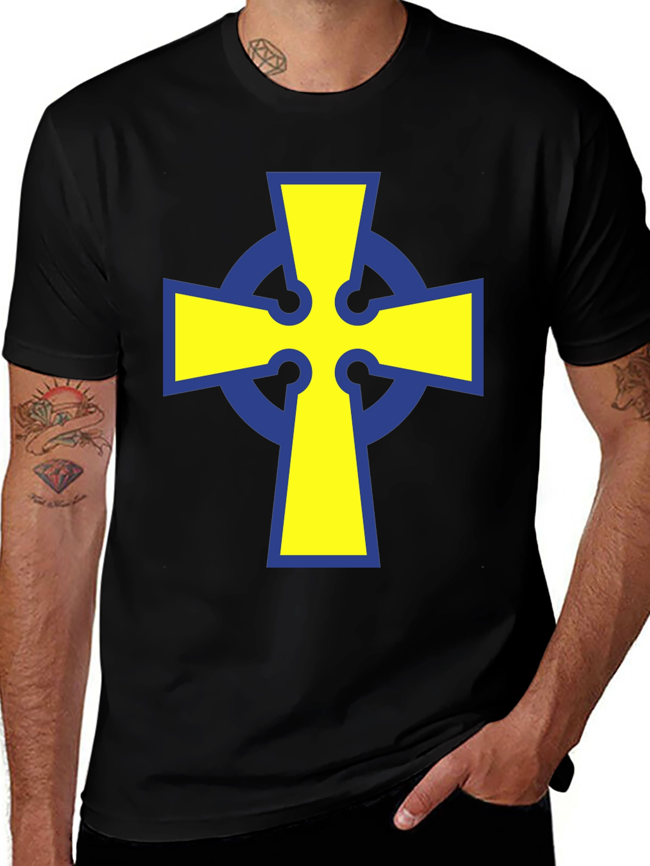 Celtic Cross Graphic T-Shirt