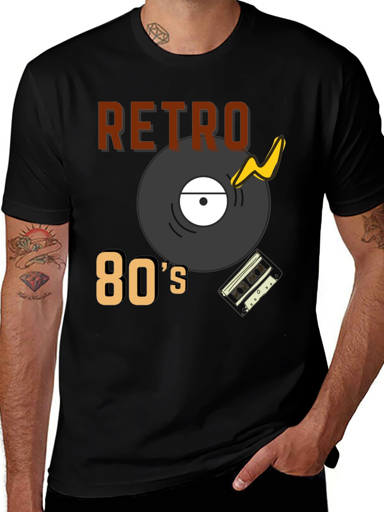 Variant 9 of Retro 80's Style Graphic Tee
