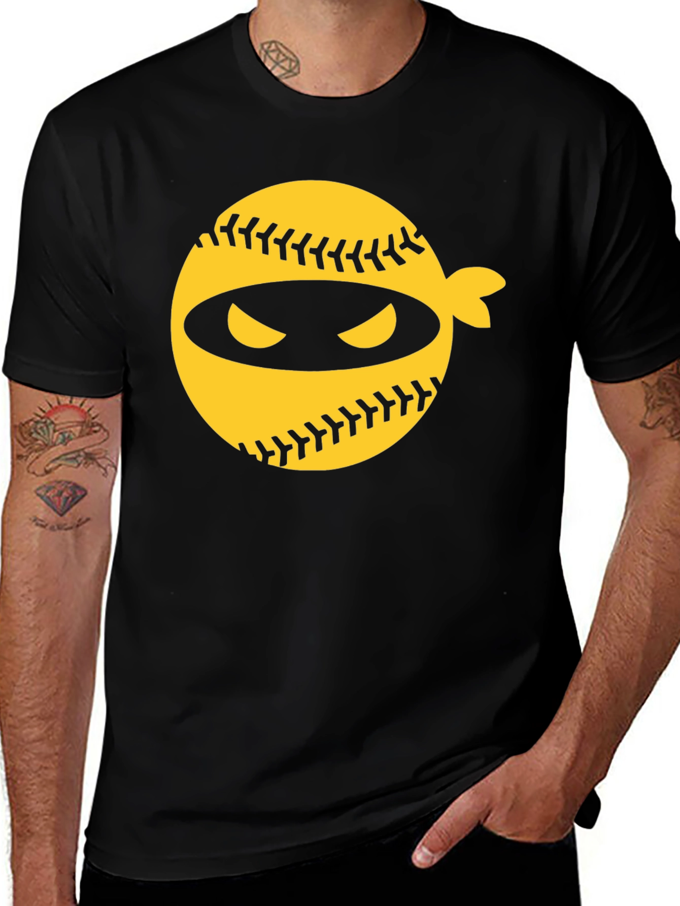 Variant 3 of Baseball Ninja T-Shirt - Stealth Style!