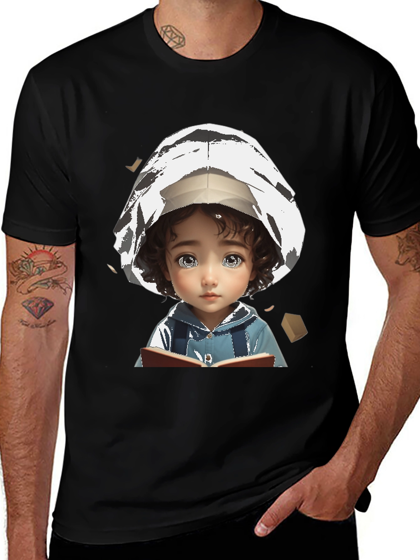 Variant 18 of Whimsical Child Reading T-Shirt - Unique Graphic Tee