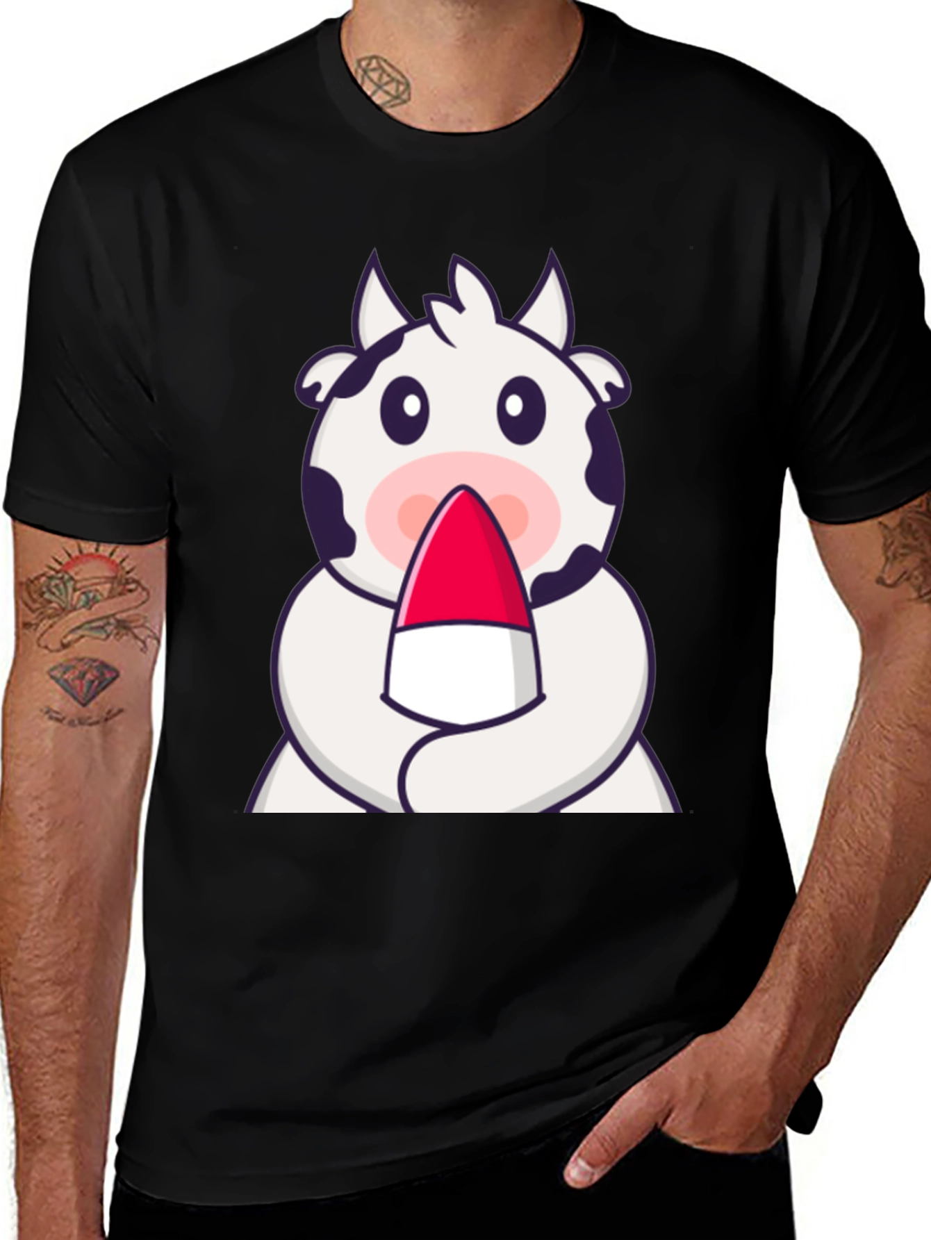 Variant 14 of Cow Candy Corn Black T-Shirt - Cute Halloween Shirt