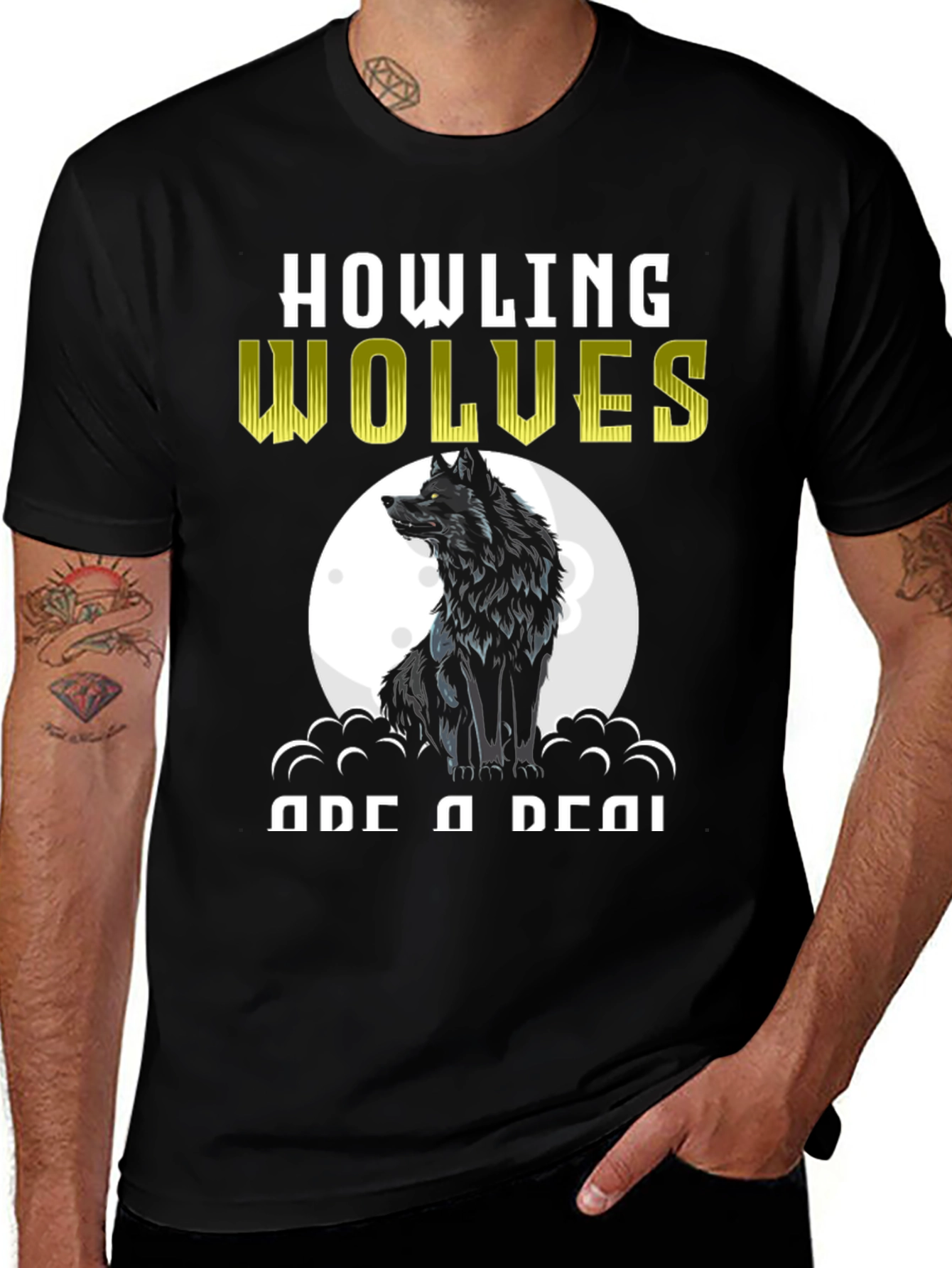 Variant 26 of Howling Wolves T-Shirt - Cool Design
