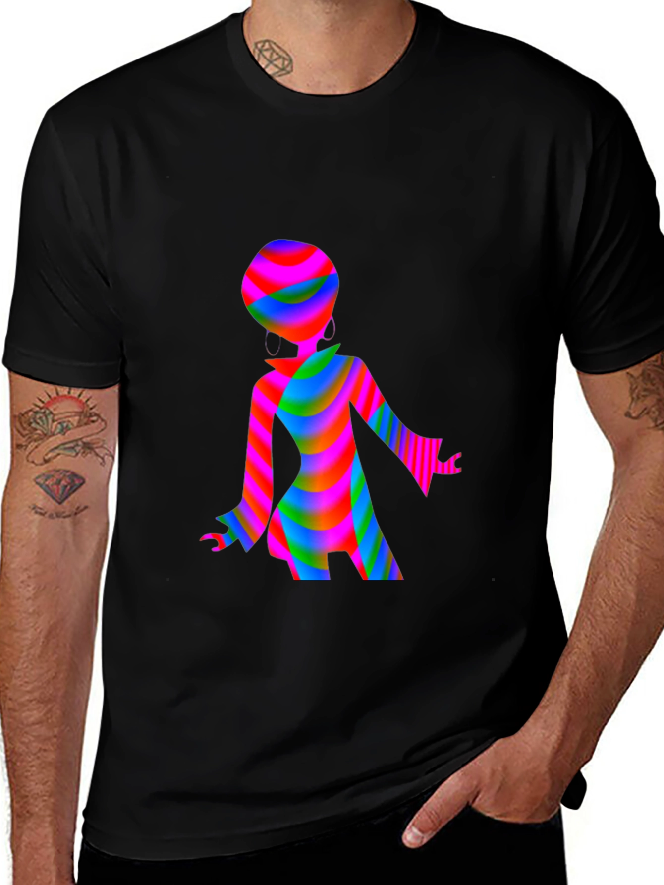 Variant 28 of Groovy Retro Disco Girl T-Shirt