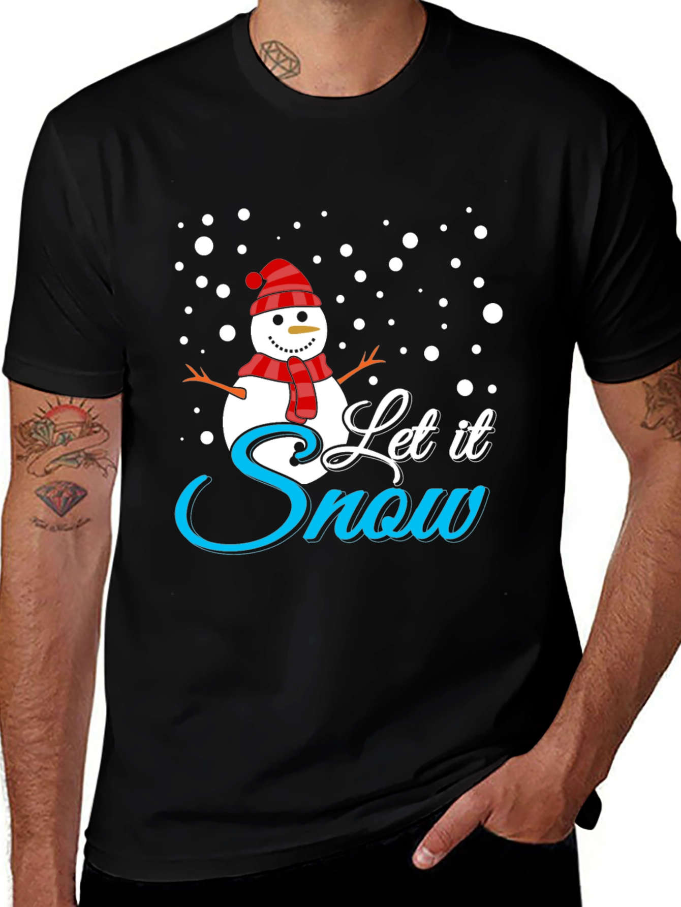 Variant 12 of Let It Snow Black Holiday T-Shirt