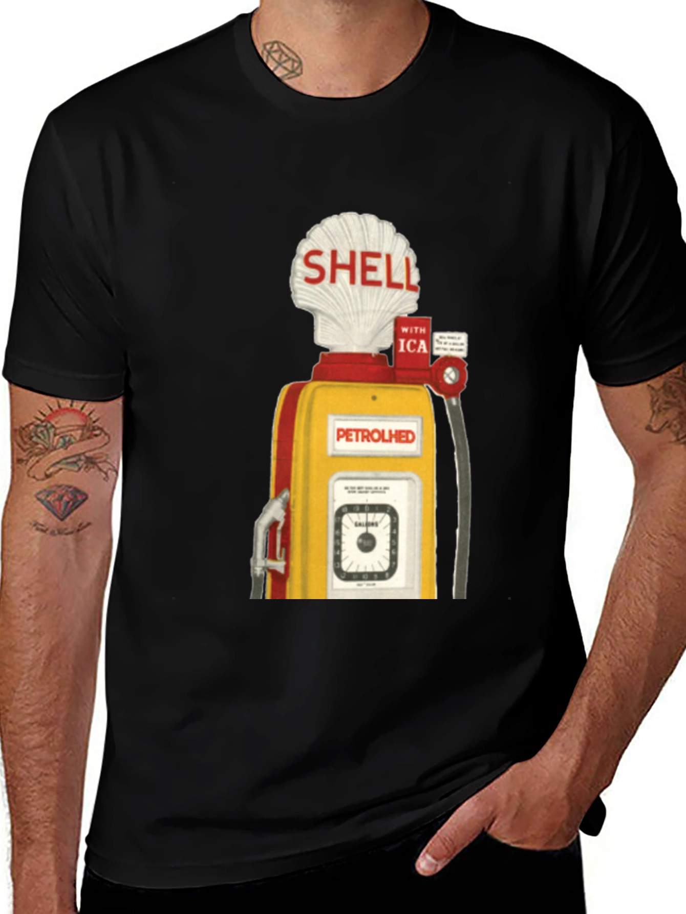 Variant 29 of Retro Shell Petrol Pump T-Shirt