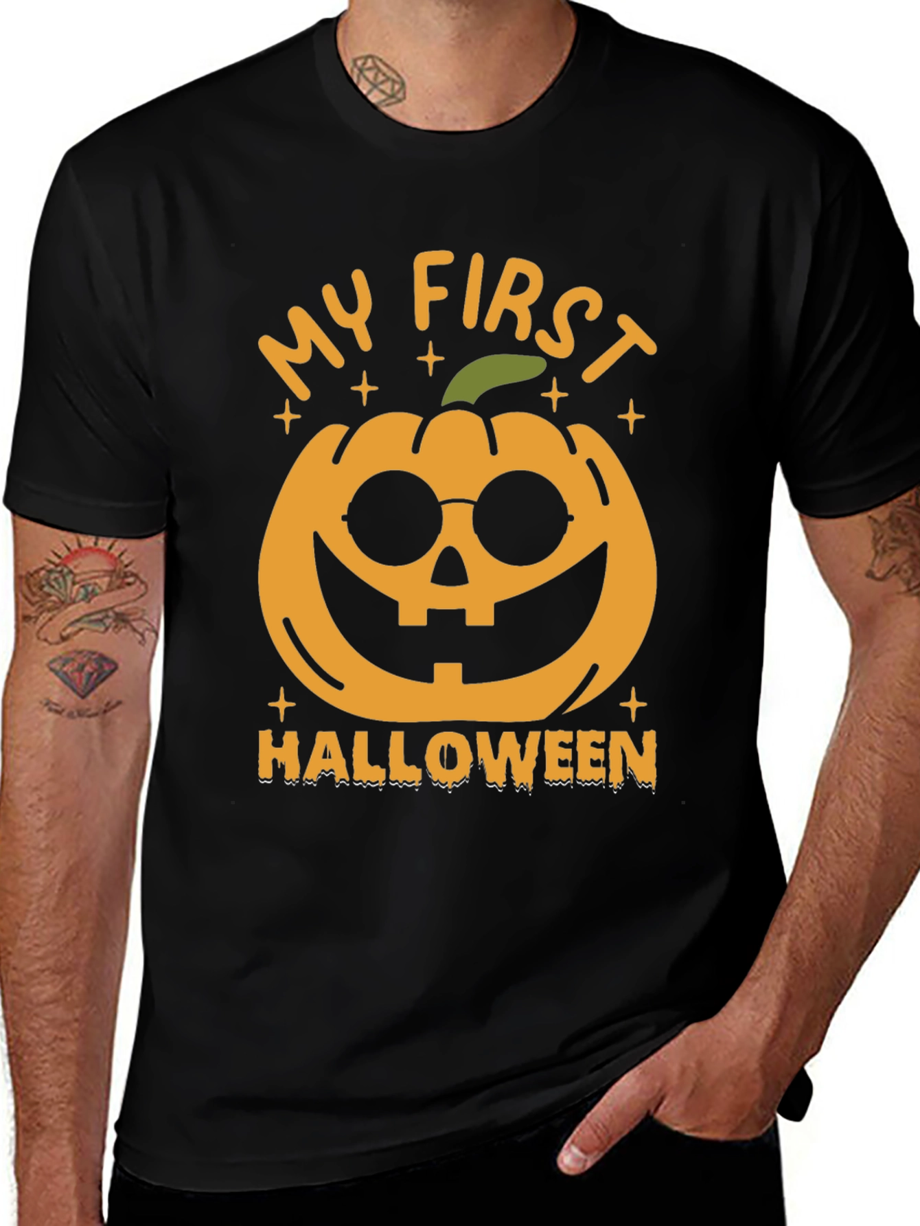 Variant 26 of My First Halloween Pumpkin Graphic Tee