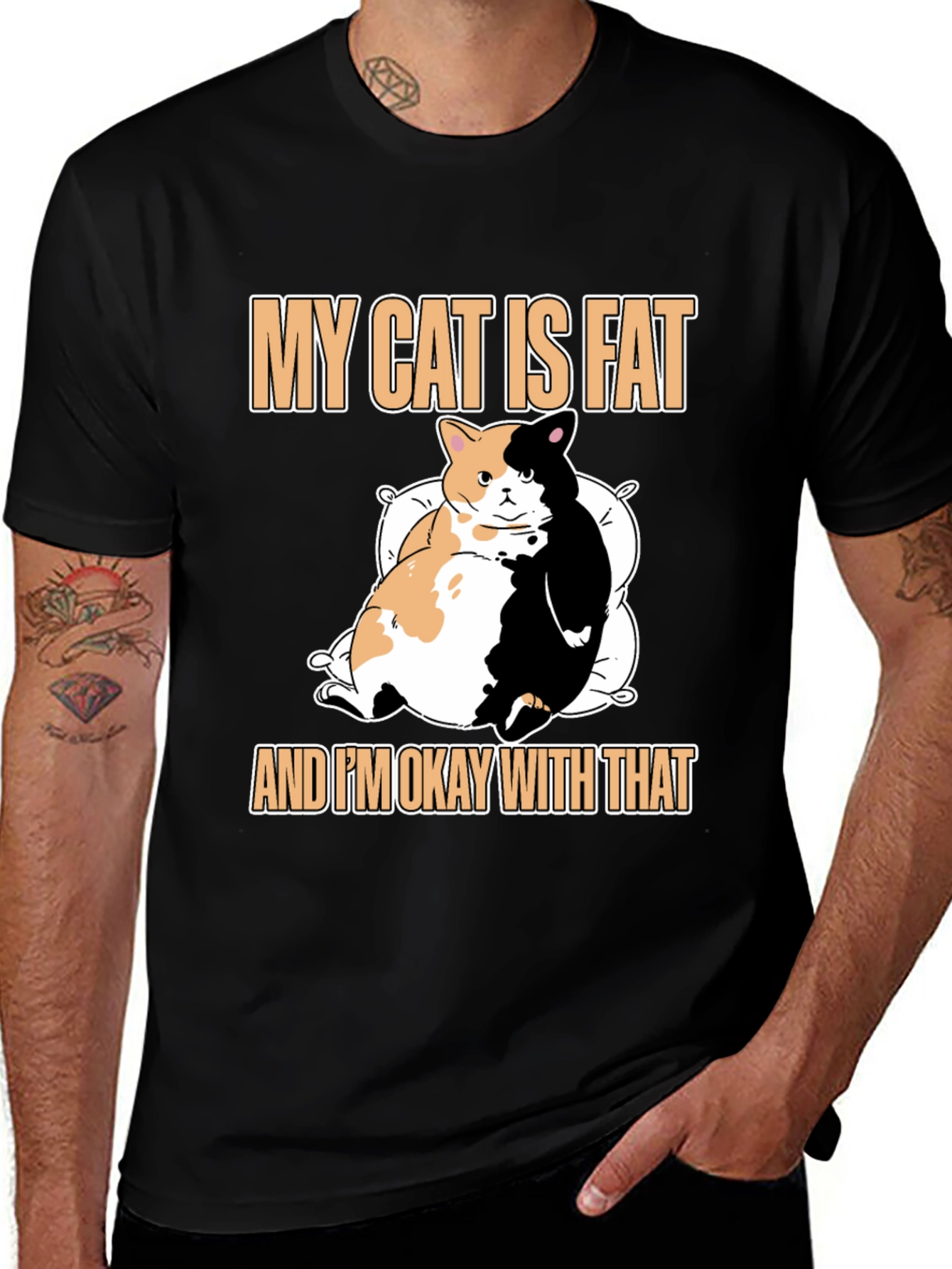 Variant 15 of My Cat Is Fat T-Shirt - Funny Cat Lover Tee