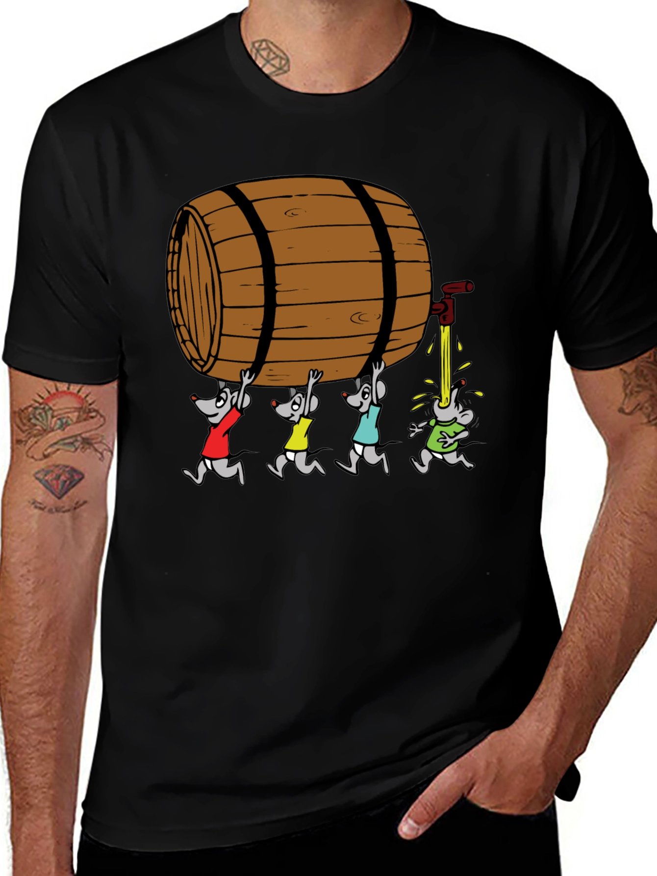 Variant 16 of Novelty Graphic T-Shirt - Mice & Barrel