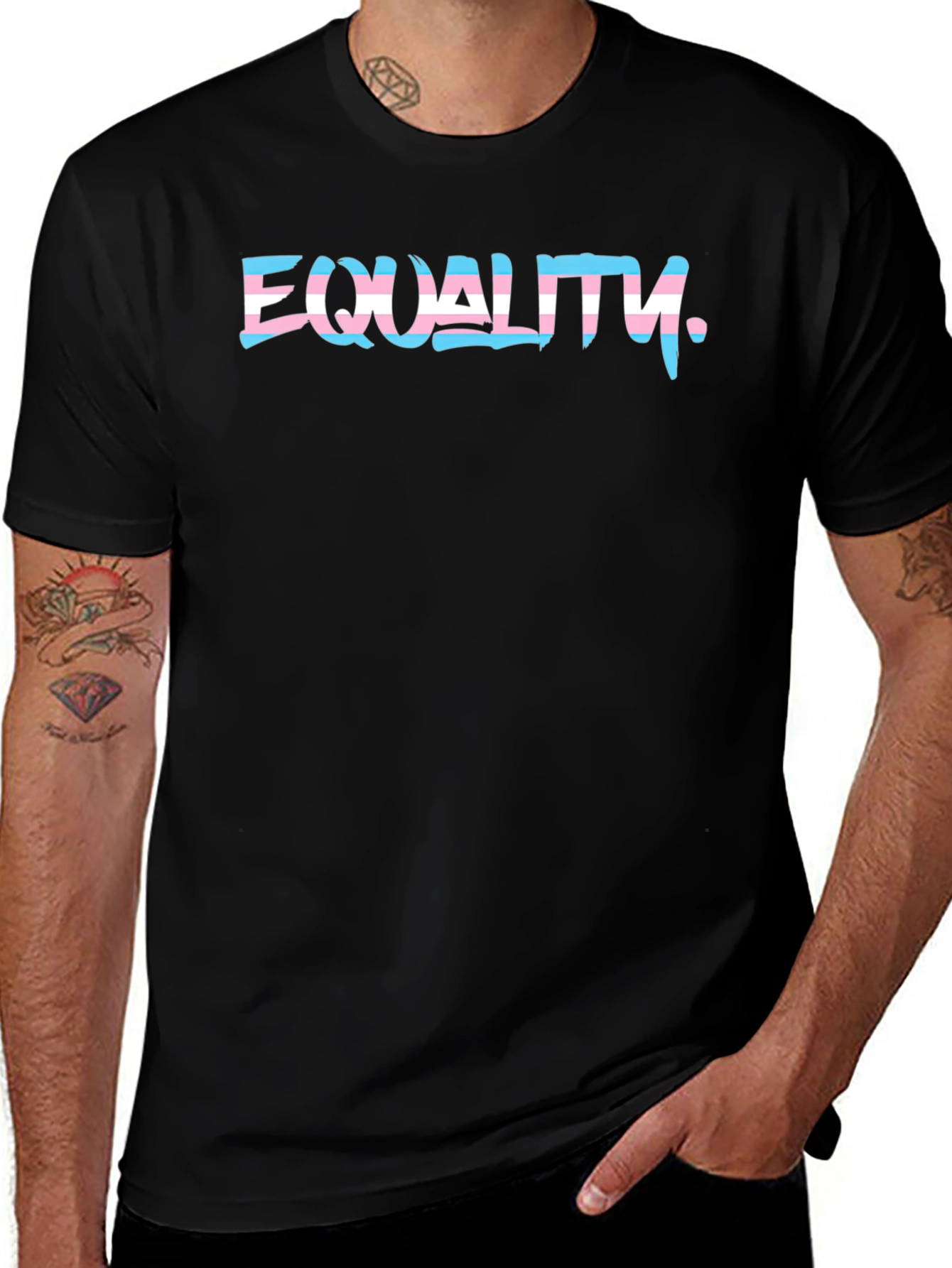 Equality Transgender Pride Black T-Shirt