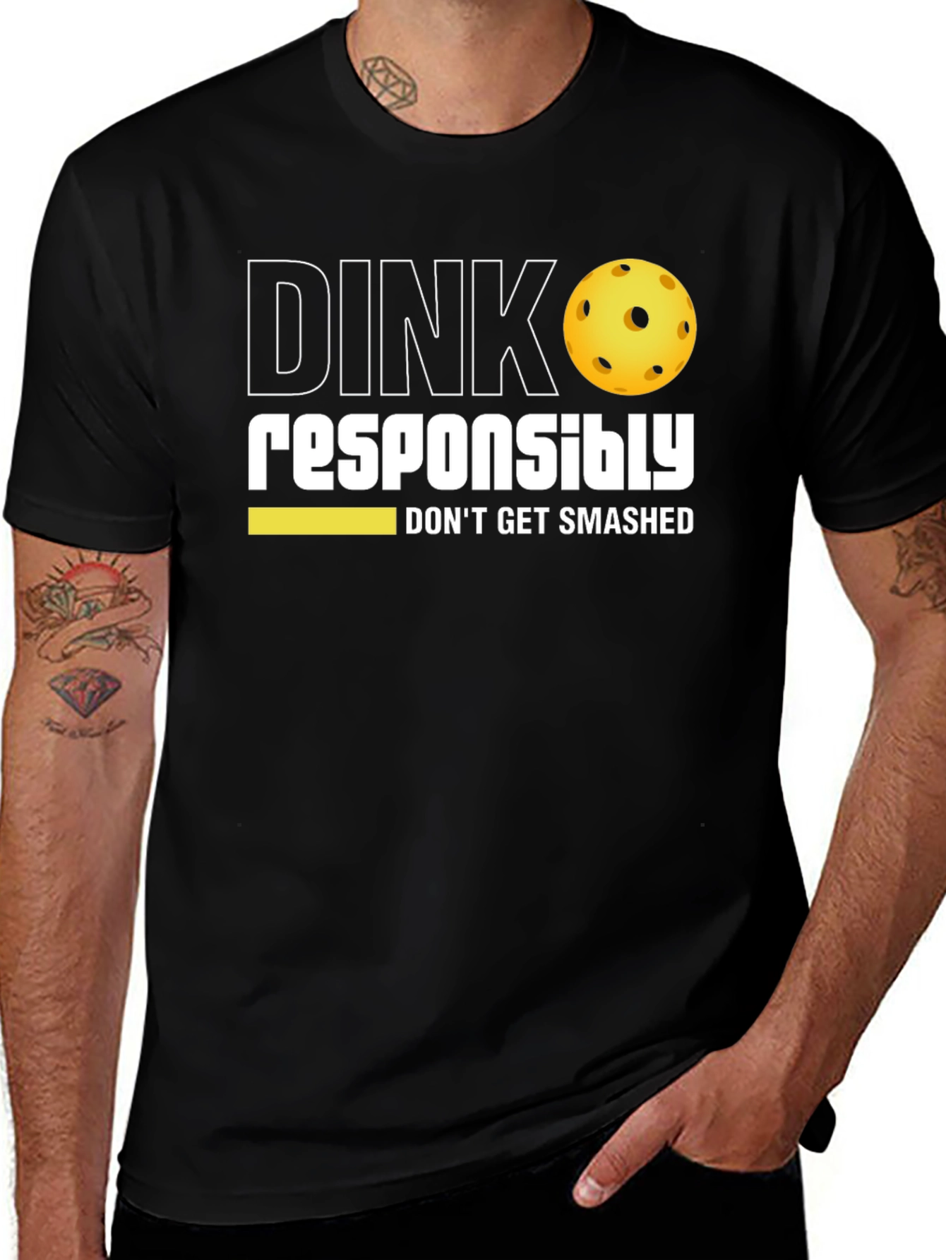Variant 13 of Dink Responsibly T-Shirt - Pickleball Fun Tee
