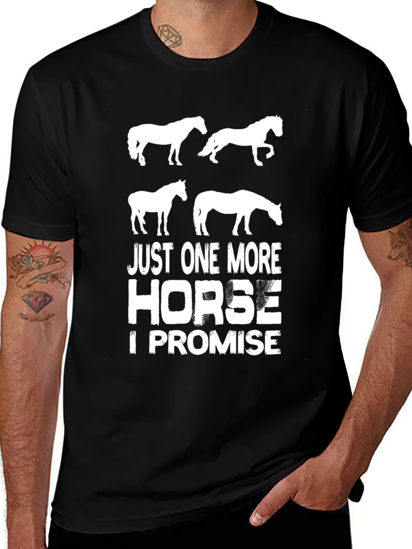 Variant 6 of Just One More Horse T-Shirt - Funny Equestrian Tee