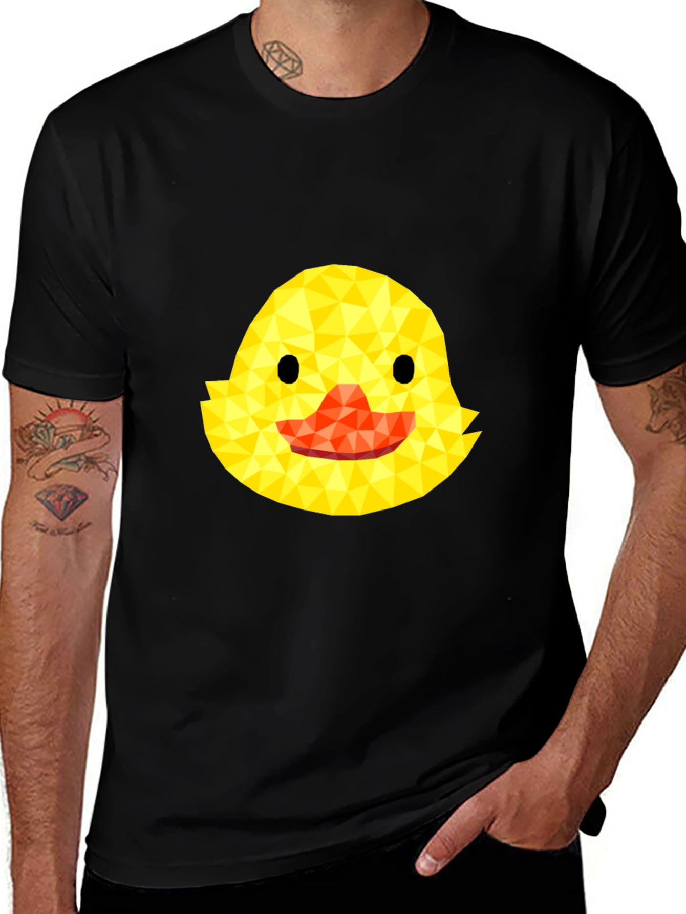 Variant 11 of Duck Face Graphic Tee - Black T-Shirt