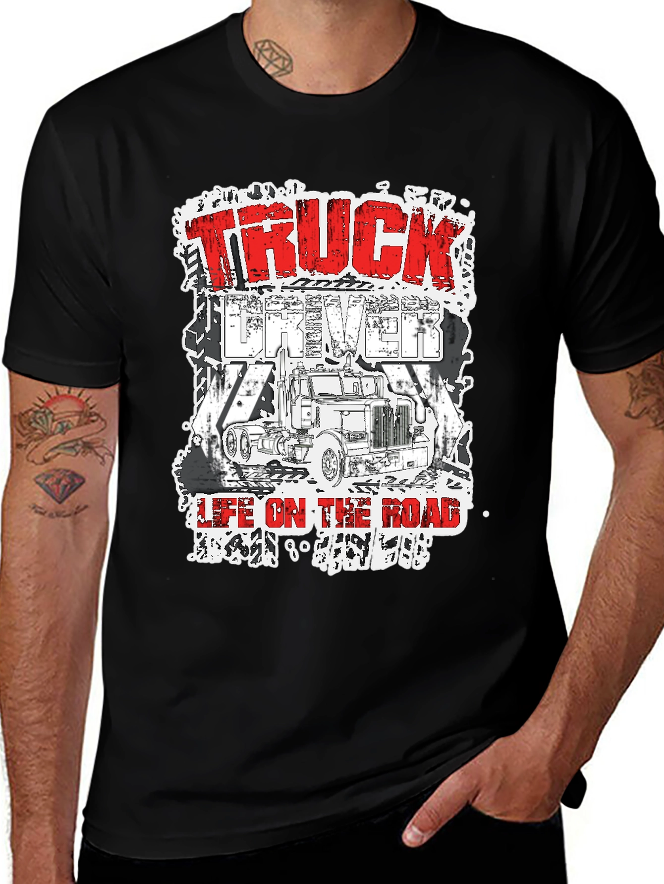 Variant 19 of Truck Driver Life On The Road T-Shirt