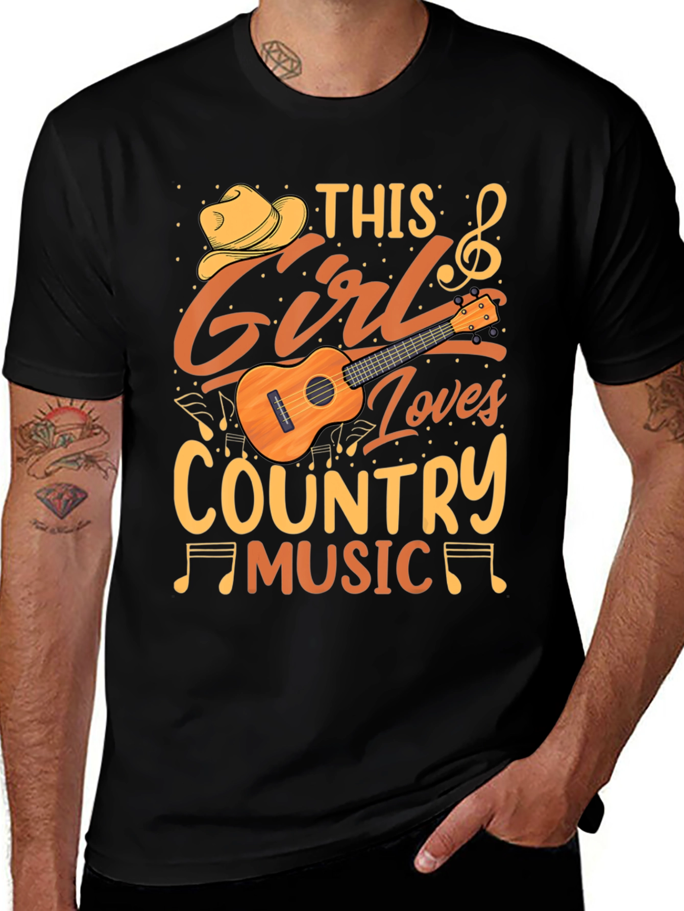 Variant 28 of This Girl Loves Country Music Graphic Tee