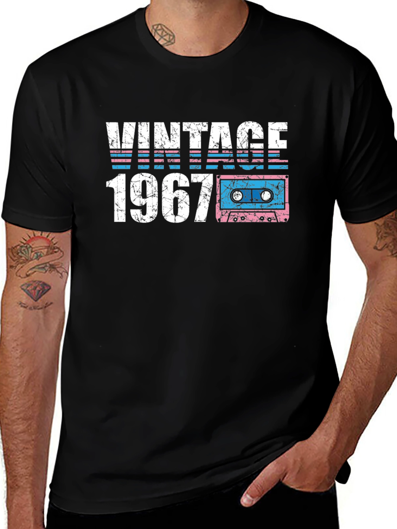 Variant 27 of Vintage 1967 Cassette Tape T-Shirt