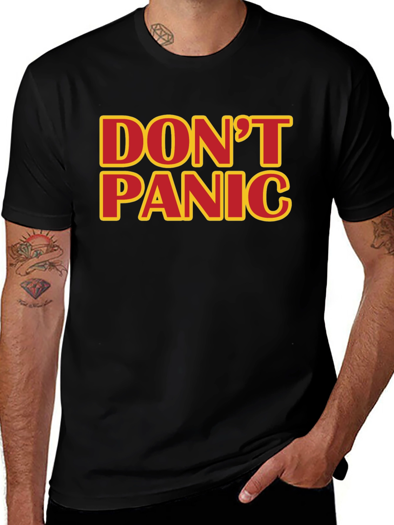 Variant 28 of Don't Panic Graphic Tee - Funny Slogan T-Shirt