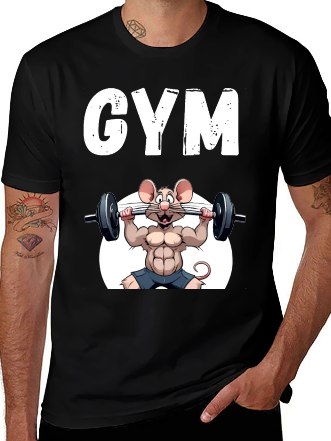 Variant 24 of Gym Rat Mouse T-Shirt
