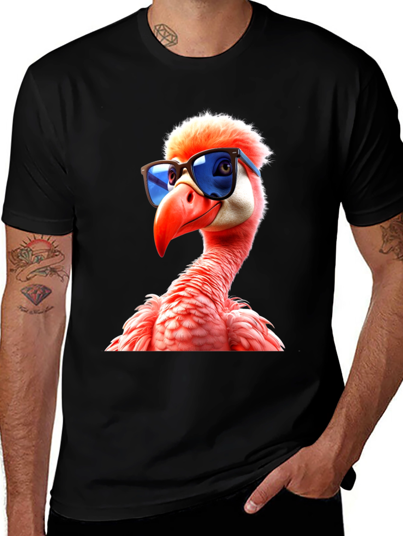 Variant 30 of Cool Flamingo T-Shirt - Unique Graphic Tee
