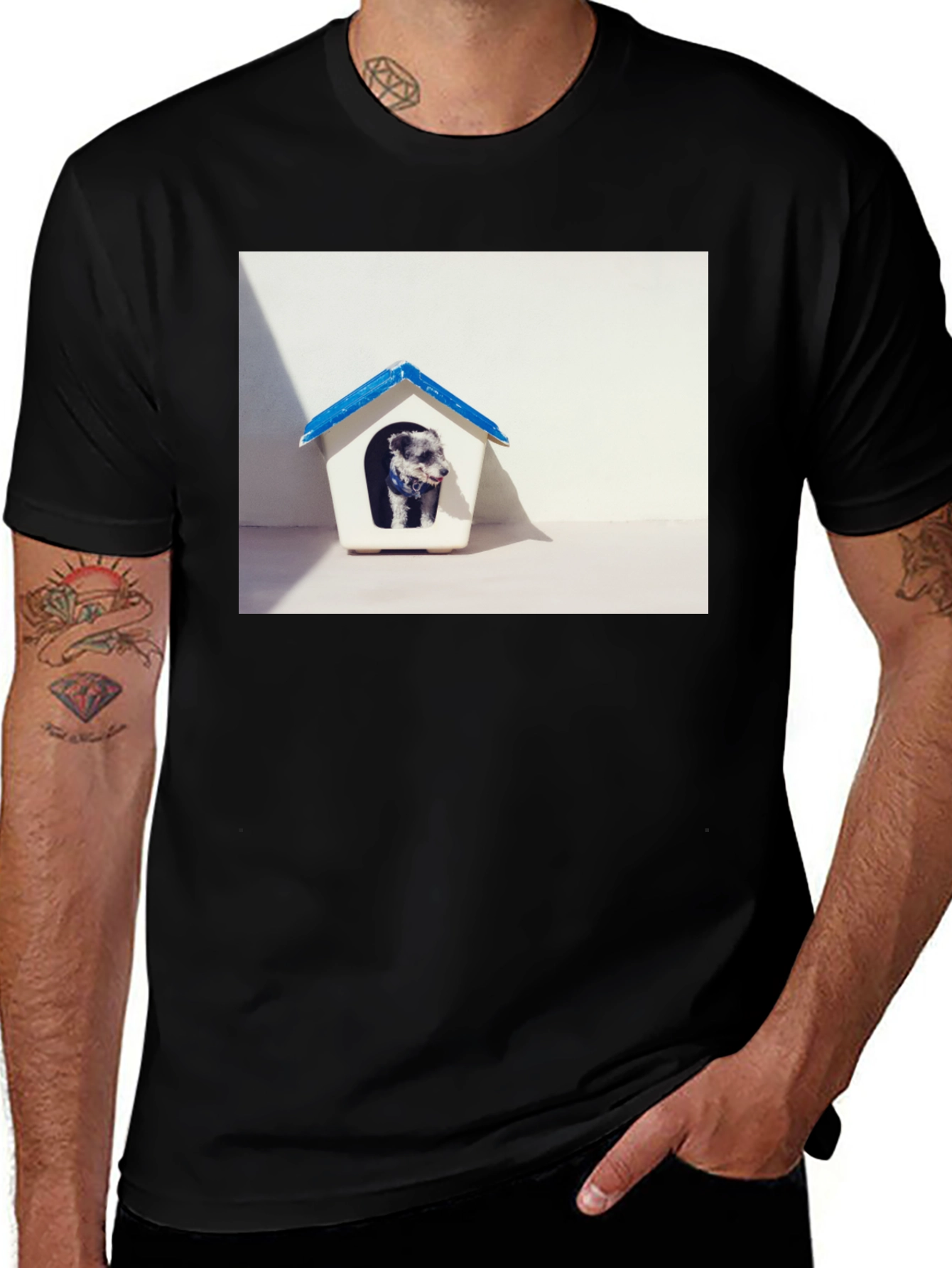 Variant 6 of Dog House Graphic Tee - Mens Casual Style