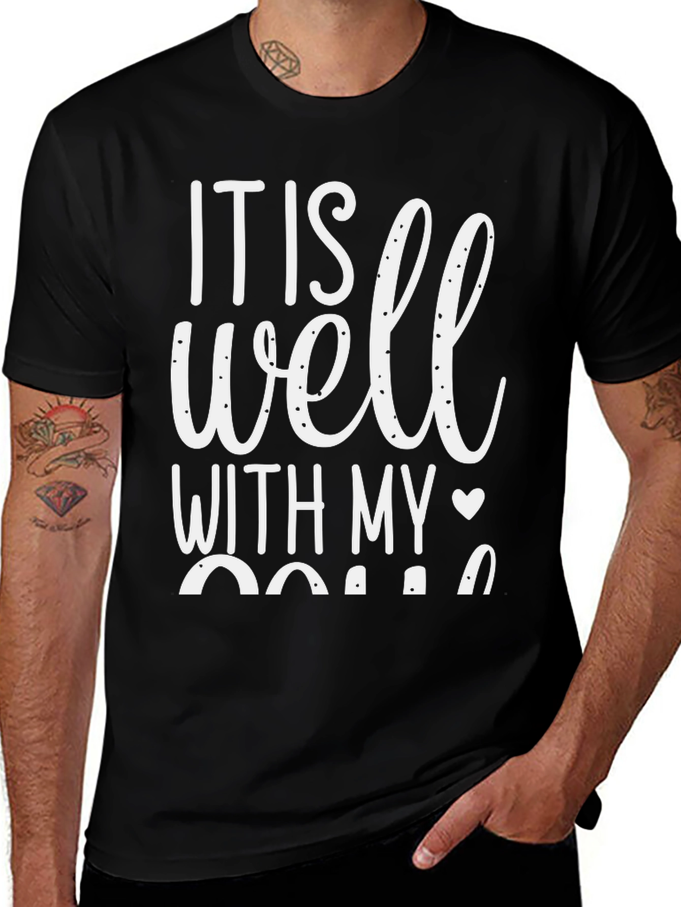 It Is Well With My Soul Graphic Tee - Black