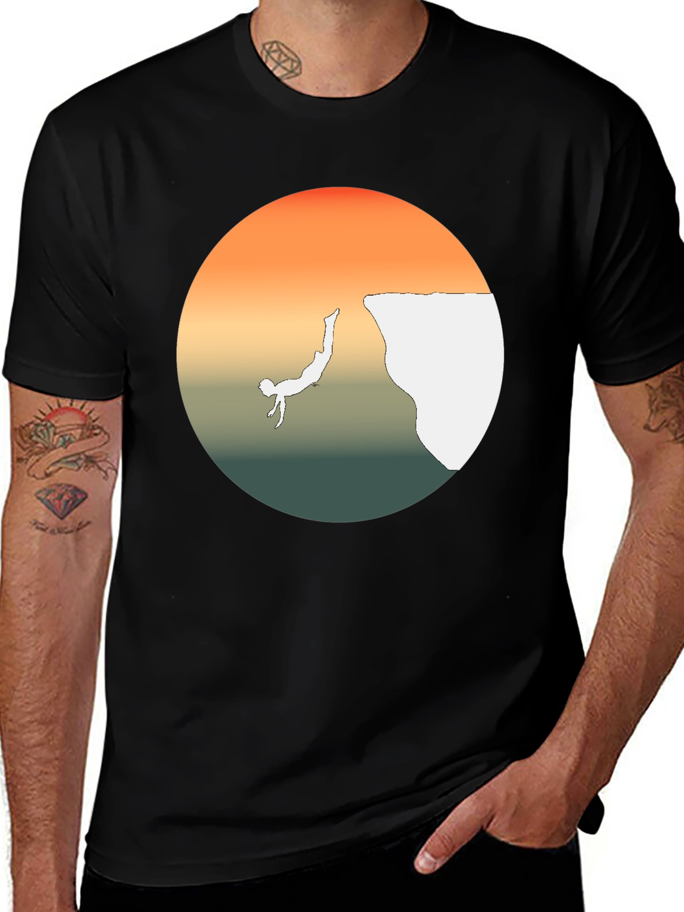 Variant 3 of Cliff Diver Graphic Tee - Bold Statement T-Shirt
