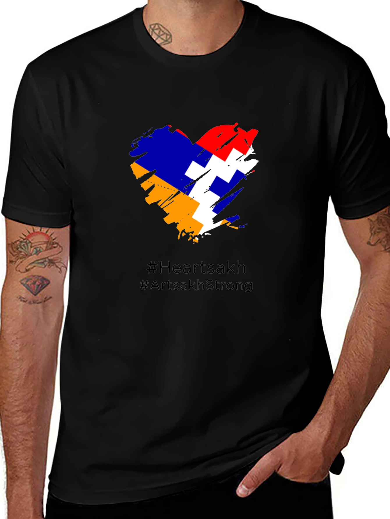 Variant 8 of Artsakh Heart T-Shirt - Support ArtsakhStrong