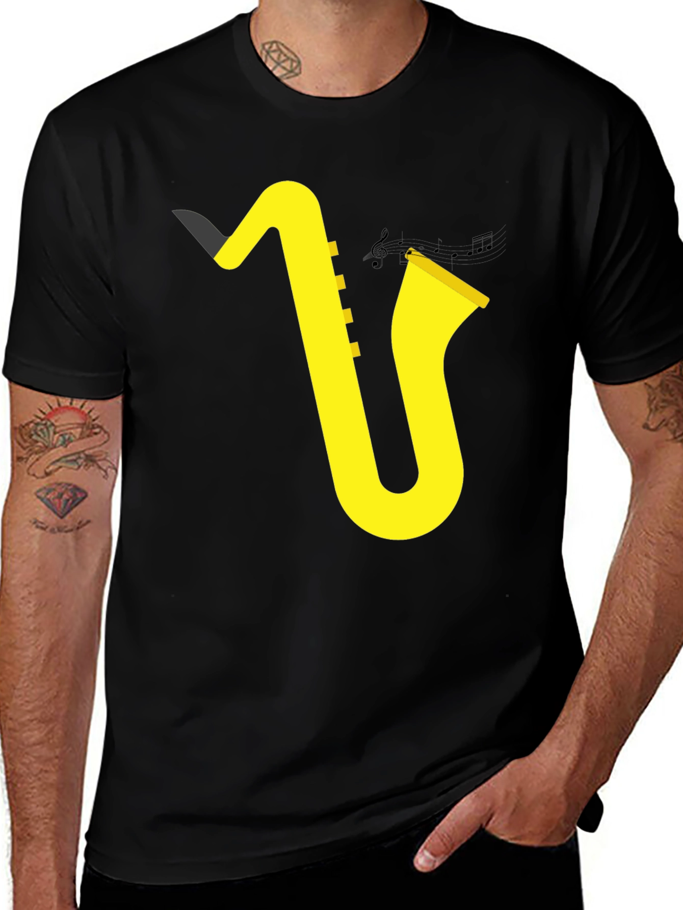 Variant 16 of Saxophone Graphic T-Shirt - Classic Music Tee