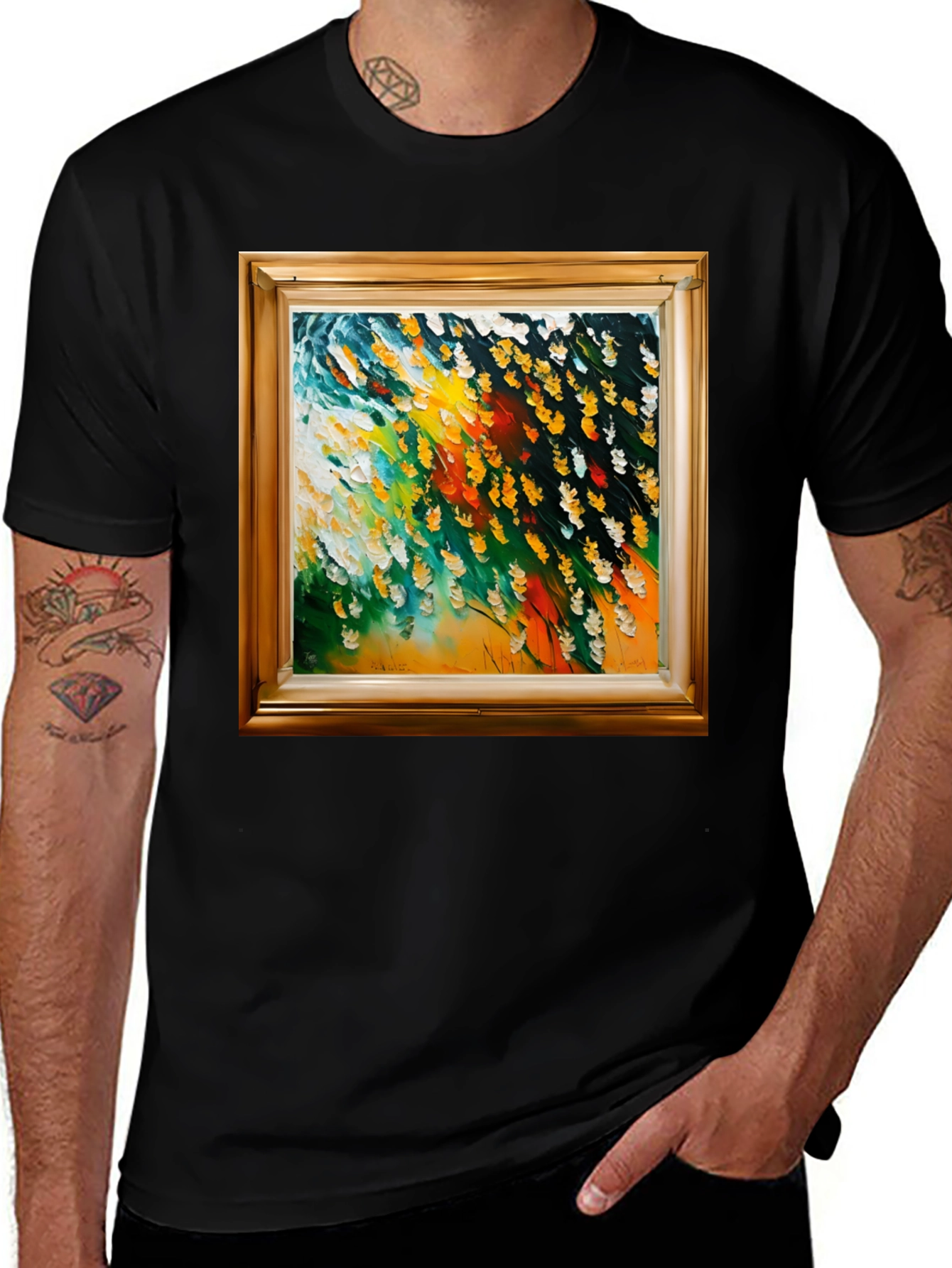 Variant 9 of Framed Art Graphic Tee - Contemporary Style