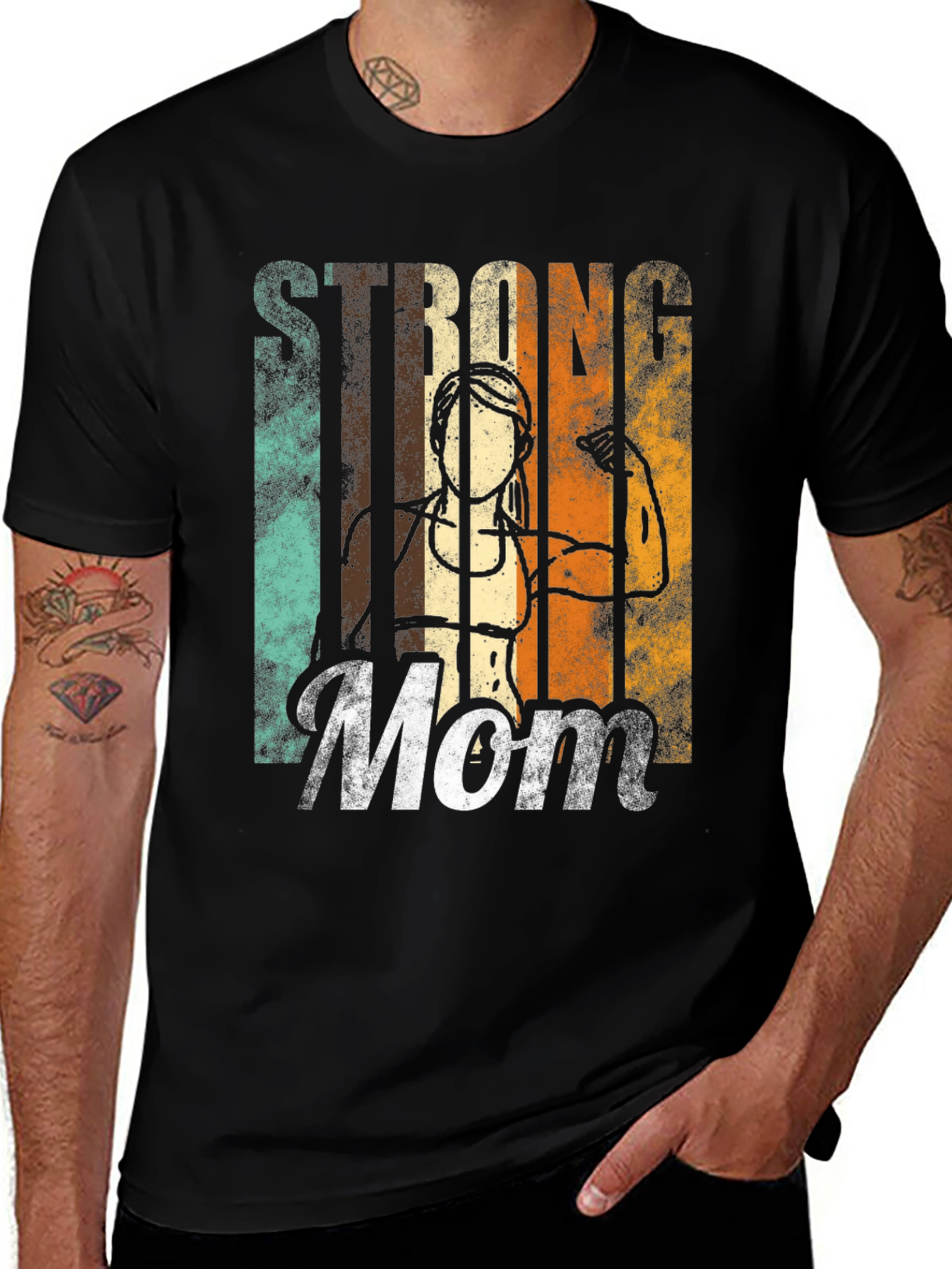 Strong Mom Graphic T-Shirt - Fitness Inspired